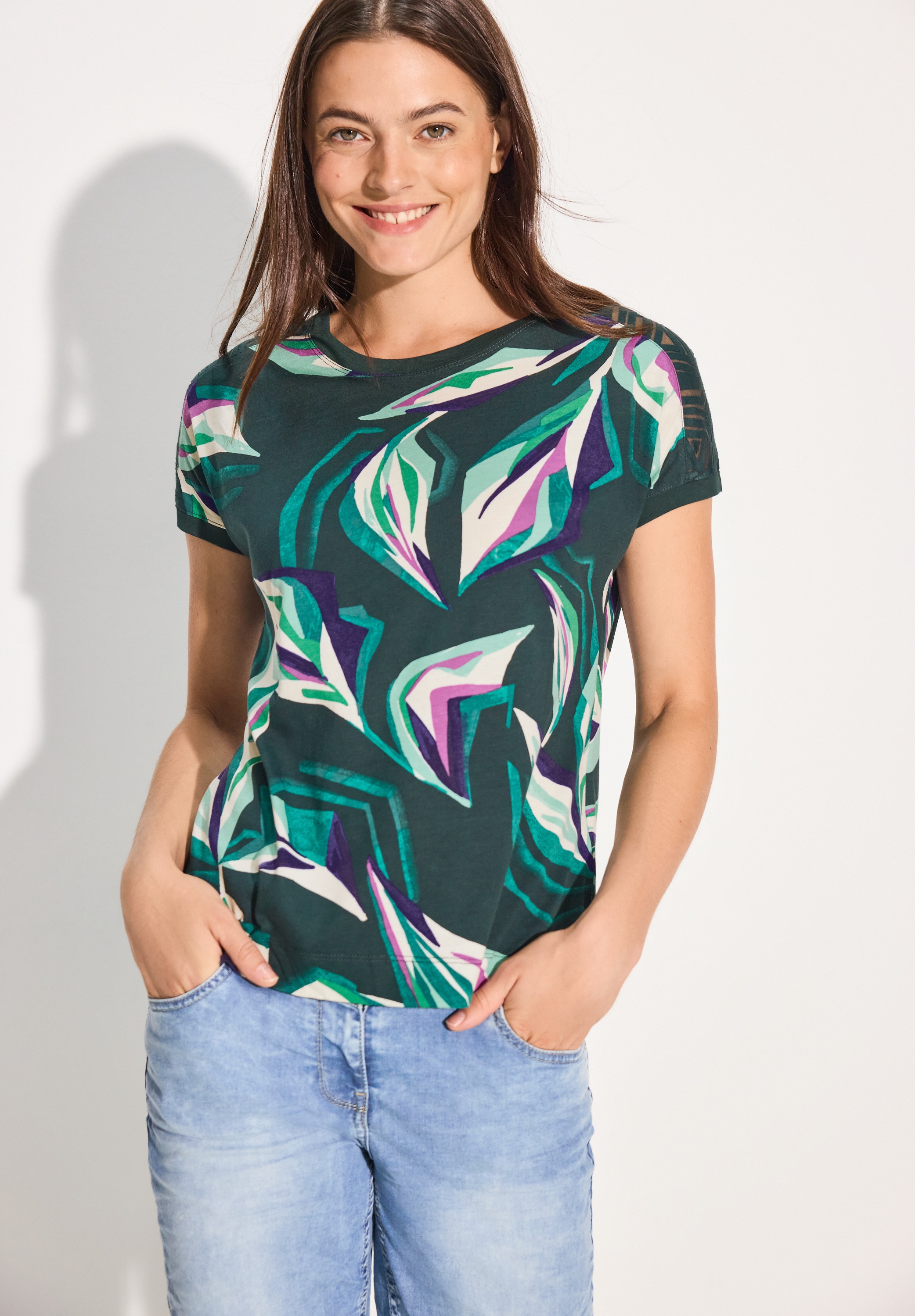 Cecil Print-Shirt, mit All-Over Print