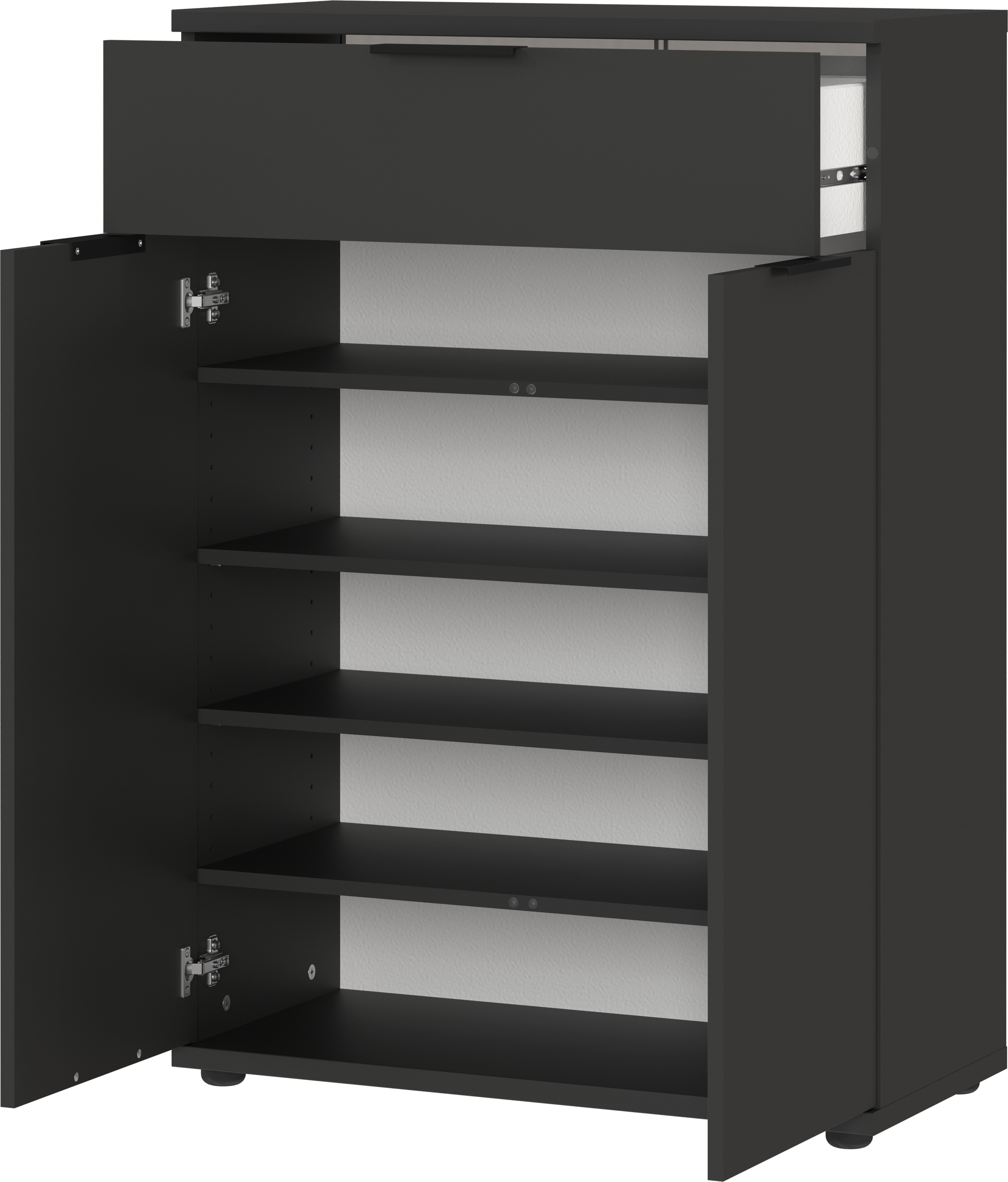 GERMANIA Garderoben-Set »Stanton«, (4 St.), Garderoben-Set bestehend aus 1 Schuhschrank, 1 Spiegel und 2 Paneele