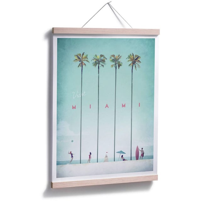 Wall-Art Poster »Palmen Urlaub Miami Strand«, Strand, (1 St.), Poster,  Wandbild, Bild, Wandposter online bestellen