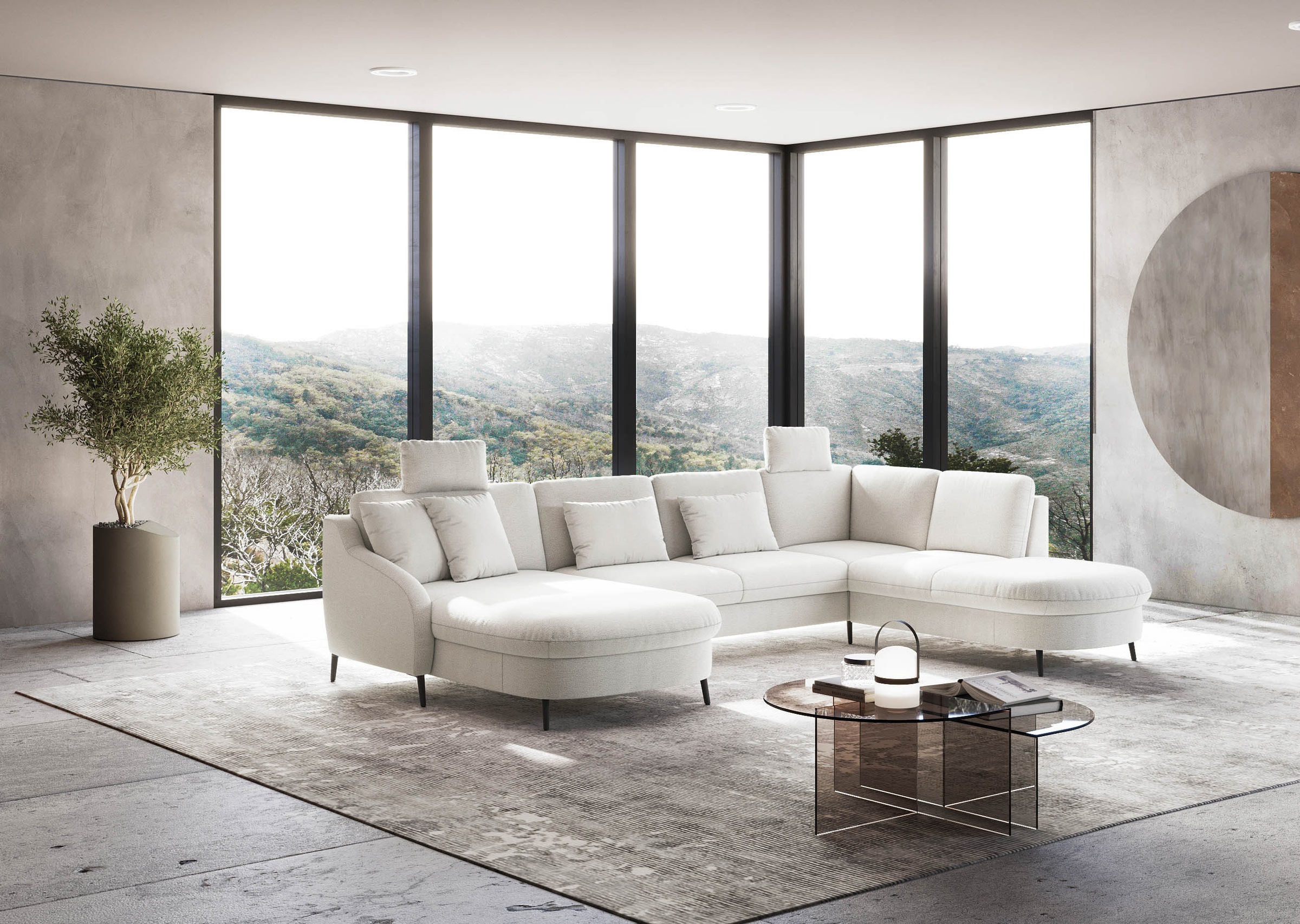 sit&more Wohnlandschaft »Soul U-Form«, wahlweise mit Bettfunktion und Bettkasten oder Schubkasten