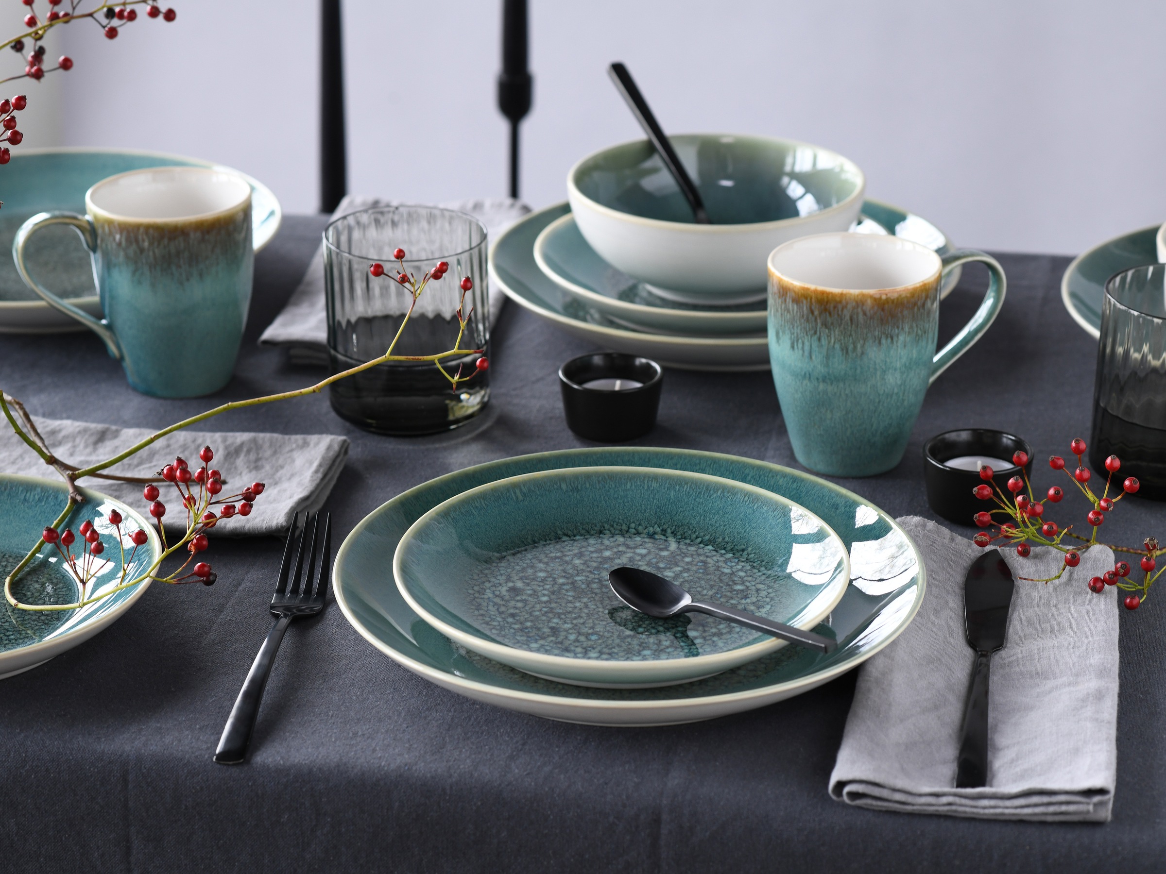 CreaTable Kombiservice »Caldera, Kombi-Service, 16-tlg« Reaktivglasur günstig online kaufen