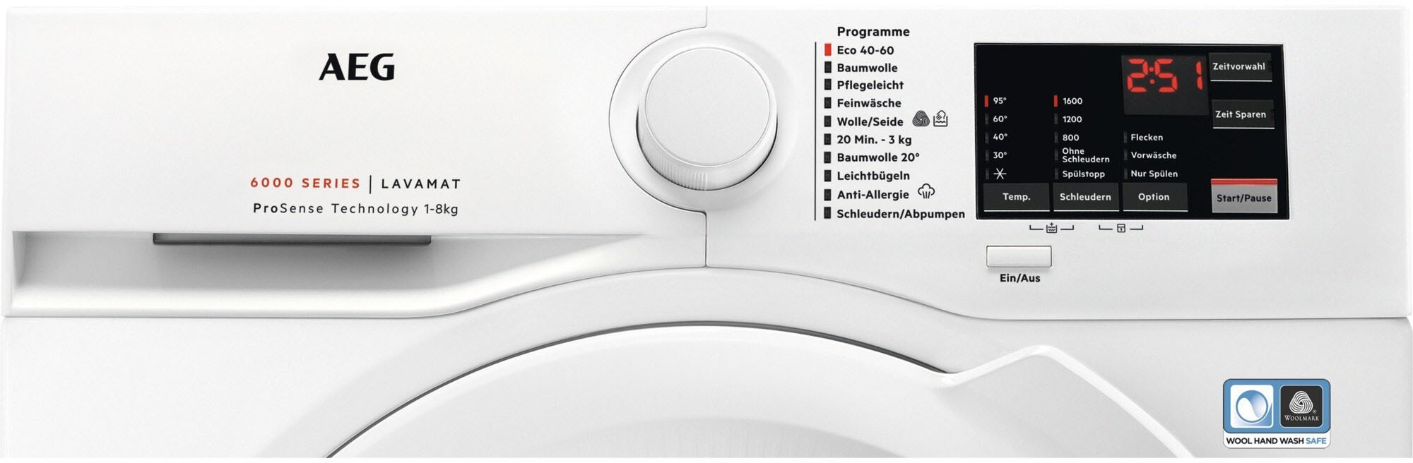 AEG Waschmaschine »L6FBA51680«, L6FBA51680, 8 kg, 1600 U/min, Hygiene-/ Anti -Allergie Programm mit Dampf online kaufen
