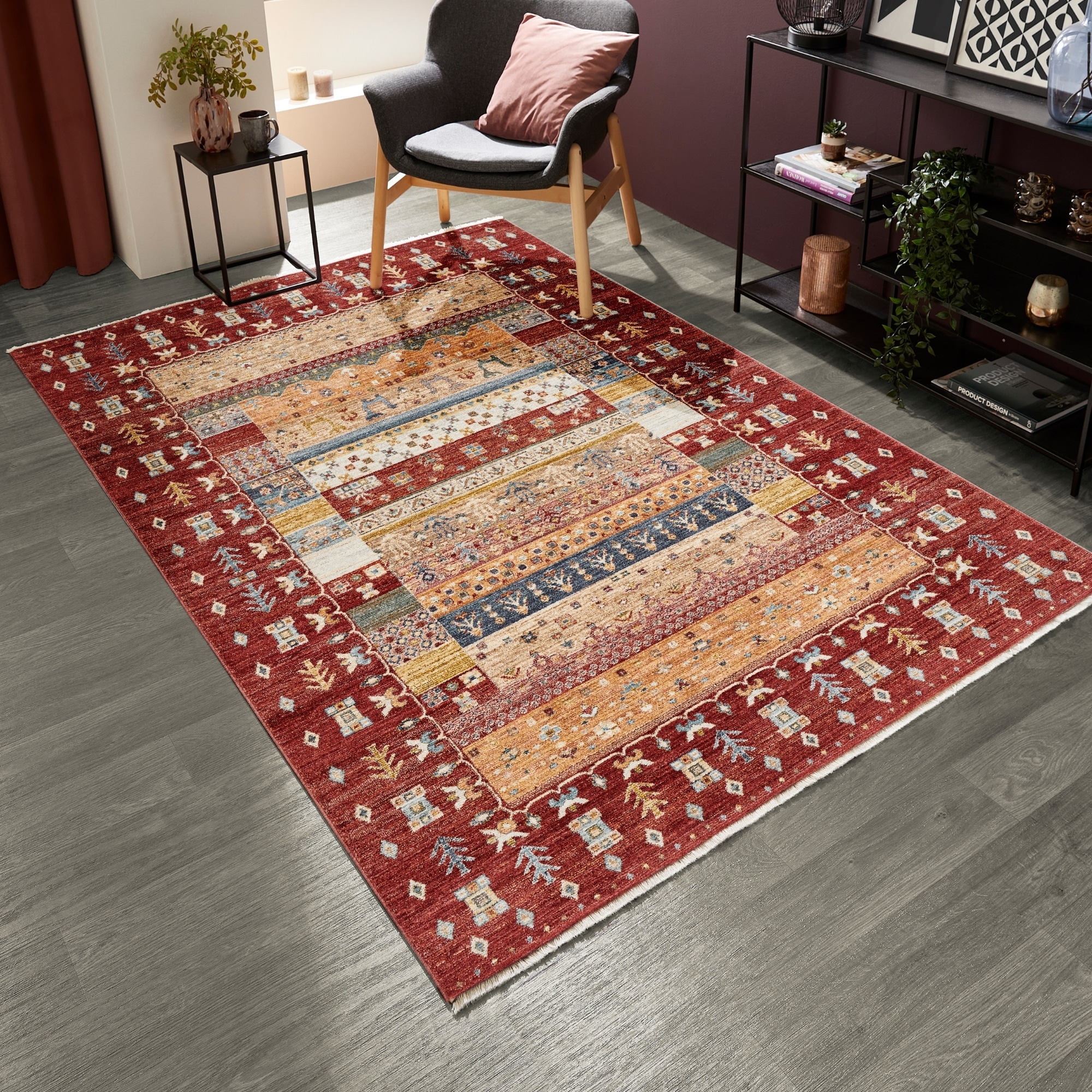LUXOR living Teppich »Rocco« rechteckig 11 mm Höhe Vintage-Look, verschiedene Designs, mit Fransen, Wohnzimmer