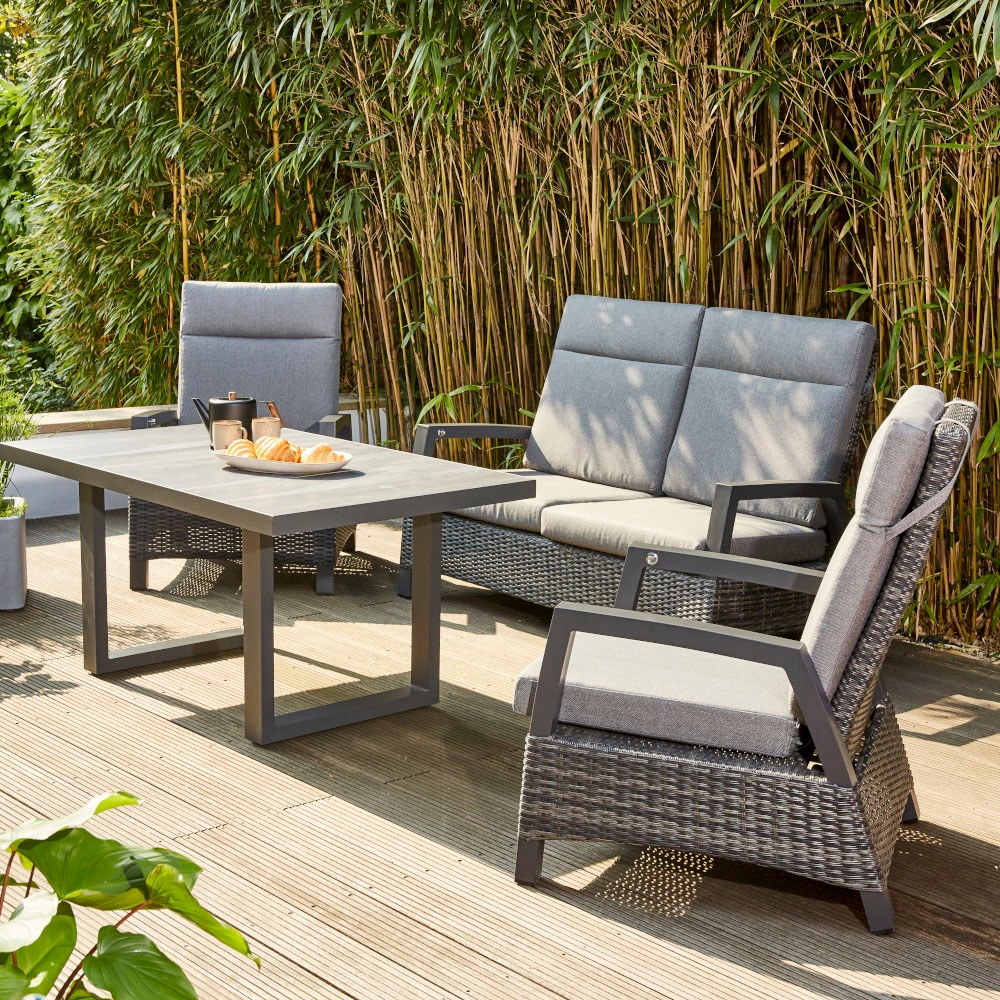 Siena Garden Gartenlounge-Set »Taranto«, Aus Alu und Geflecht, inkl. Kissen