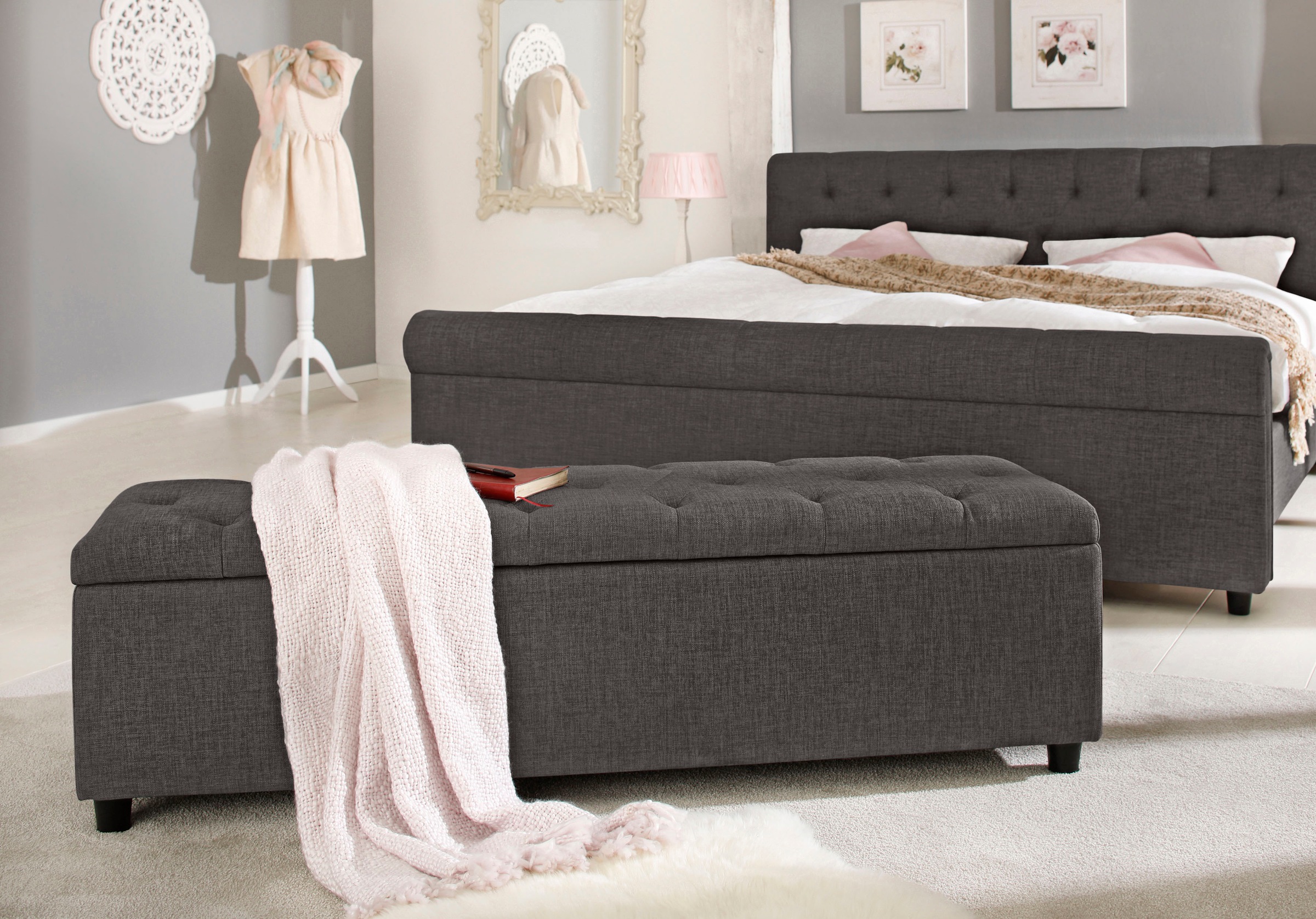 Home affaire Polsterbank "Goronna" in 5 Farben, Sitzhöhe 41,5 cm, als Garde günstig online kaufen