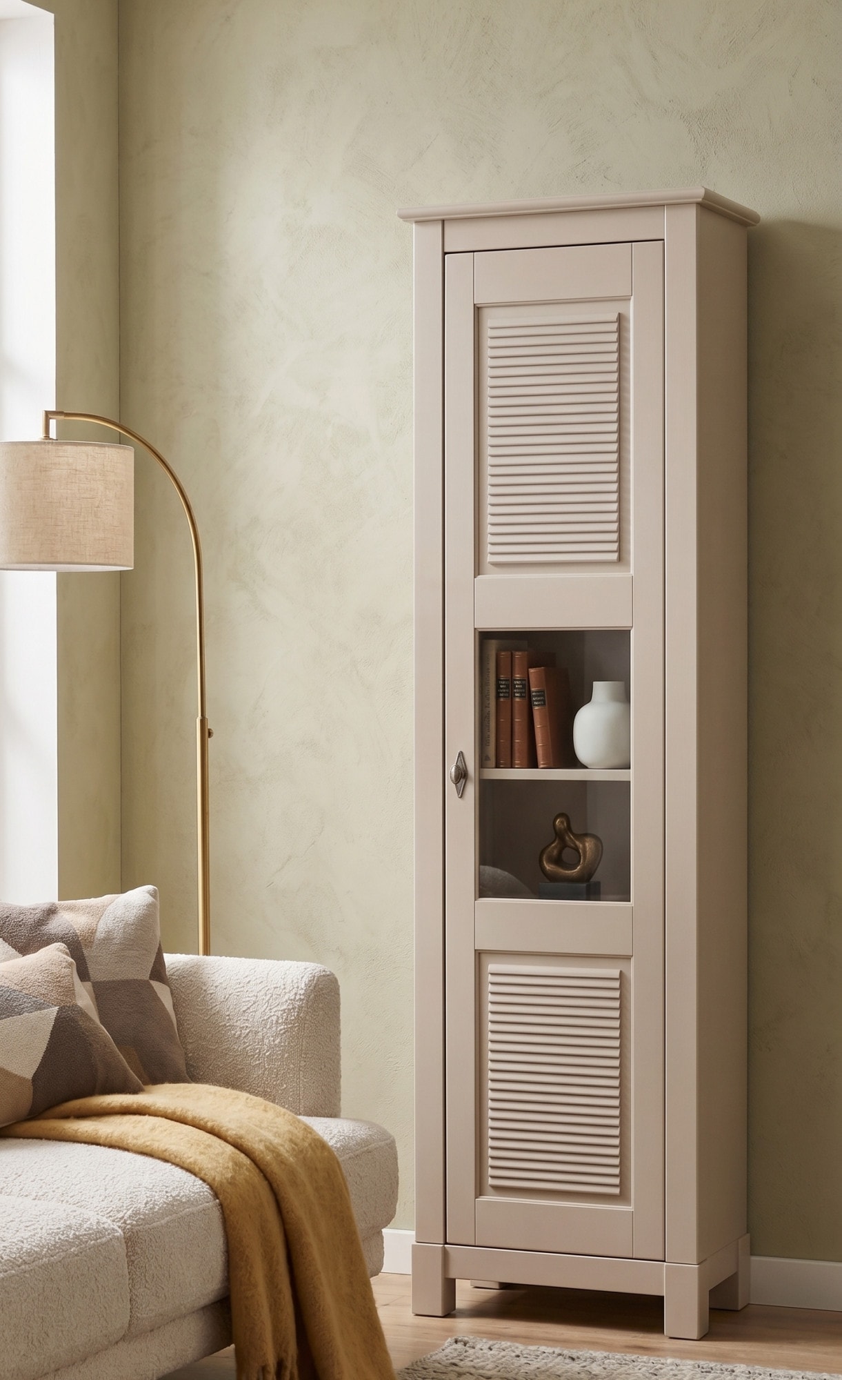OTTO home Vitrine »Rauna Vitrinenschrank, Stauraumchrank« Höhe 180 cm, aus massiver Kiefer, FSC®-zertifiziert