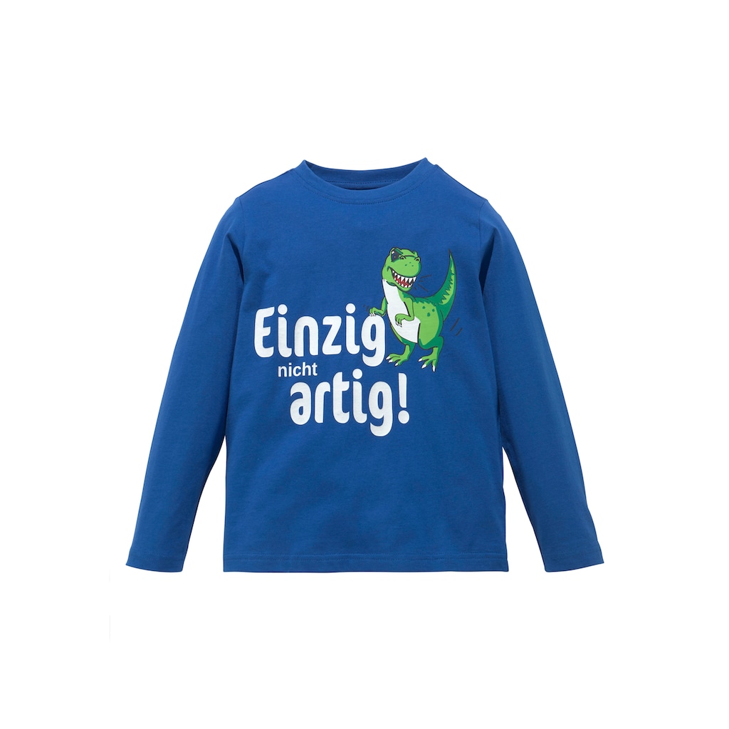 KIDSWORLD Langarmshirt »EINZIG NICHT ARTG!«, Spruch