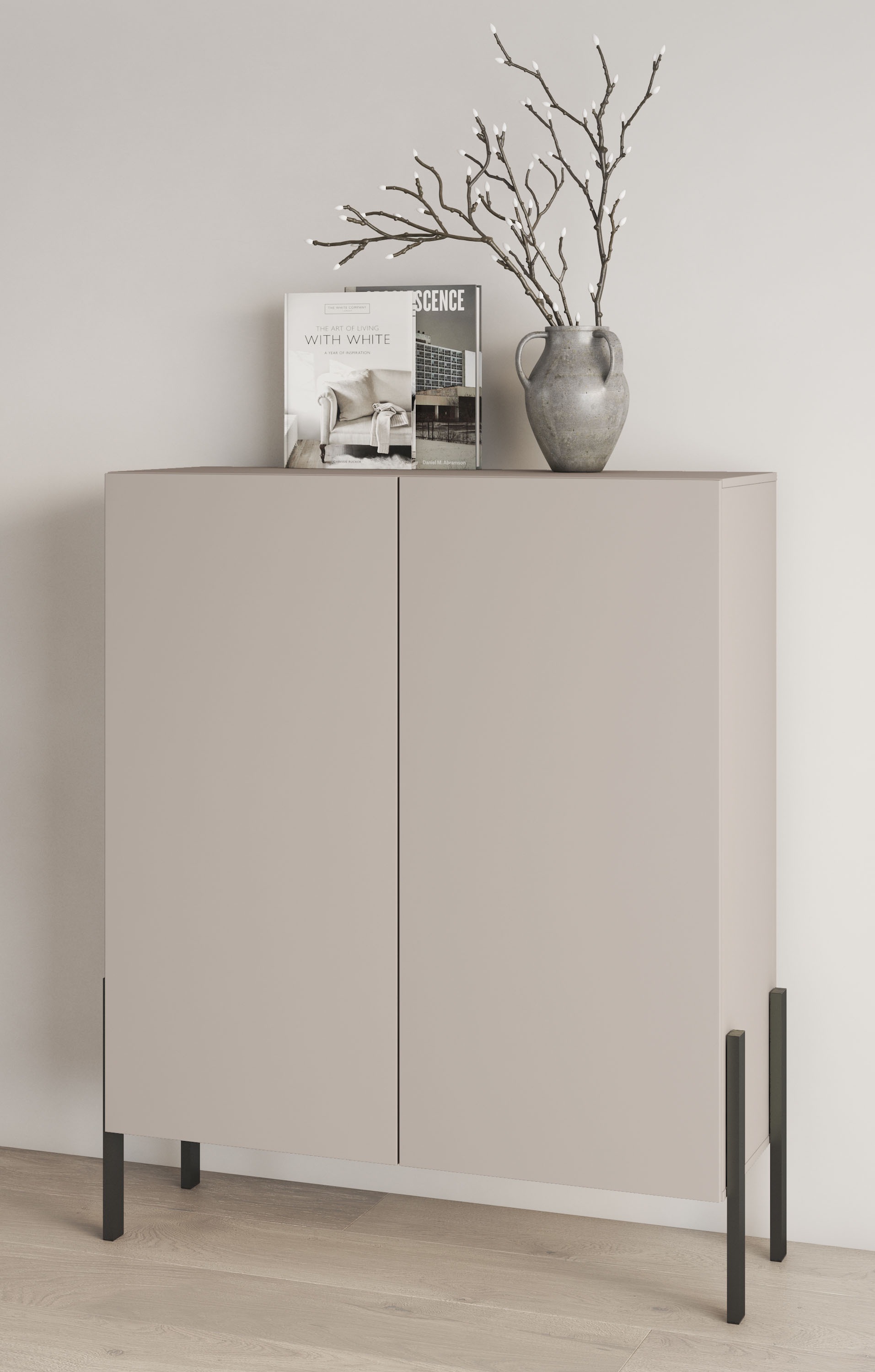 INOSIGN Kommode »Jukon, Breite 110 cm, moderne grifflose Hochschrank, 2Türe günstig online kaufen