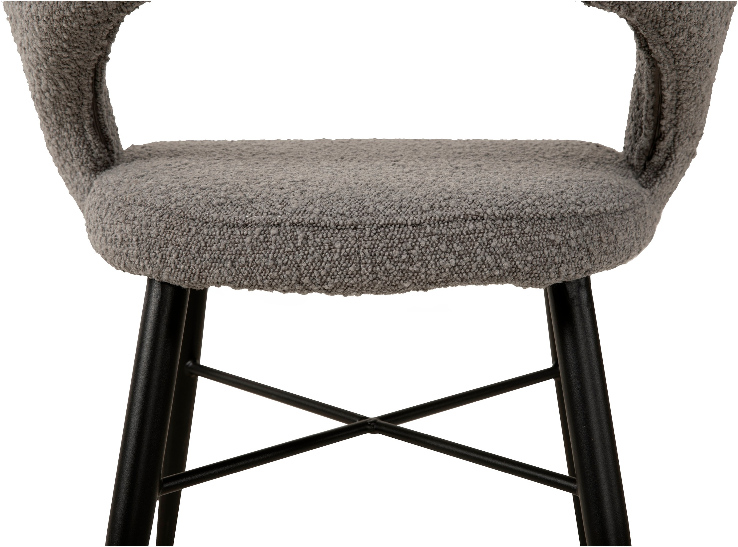 OMG Design Esszimmerstuhl »Marley«, (Set), 2 St., Stoff, mit modernem Cut-Out, Bouclé Bezug