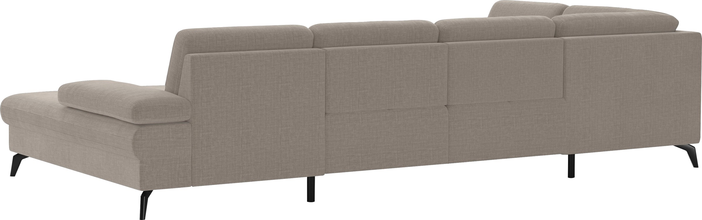 sit&more Wohnlandschaft »Morris U-Form, inkl. Sitztiefenverstellung«, wahlweise mit Armteilverstellung, Bettfunktion & Bettkasten