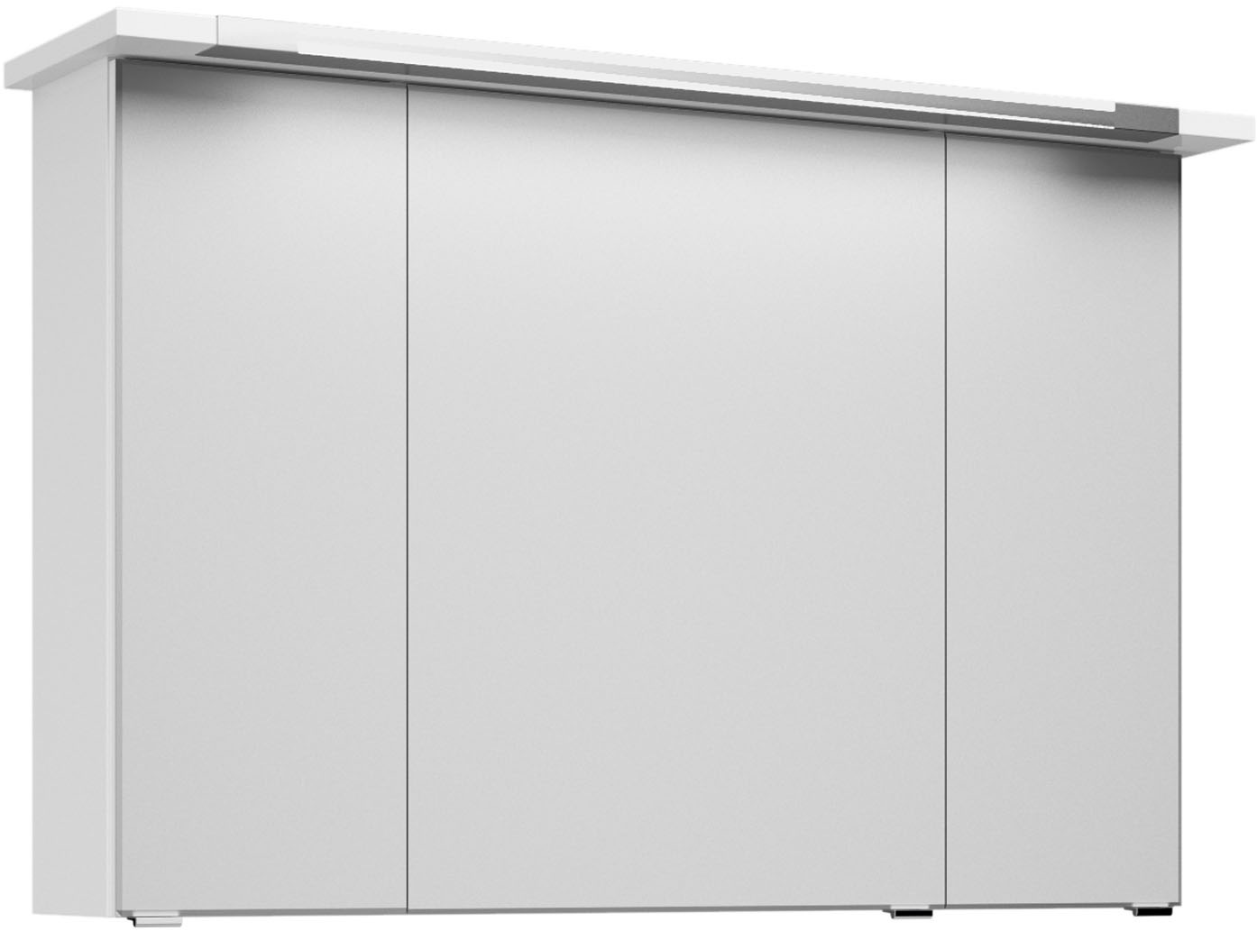 Saphir Badmöbel-Set »Trentino 2-tlg Mineralmarmor-Waschtisch, Spiegelschrank mit LED-Profil«, (3 St.), Badmöbel-Set 107cm breit, inkl. Türdämpfer, 3 Türen, 2 Auszügen