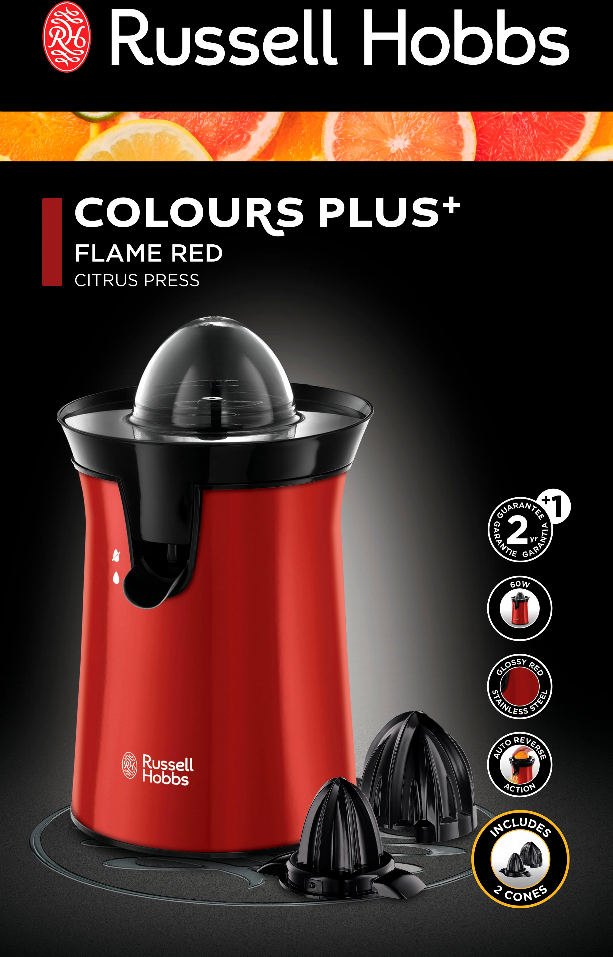 RUSSELL HOBBS Zitruspresse »26010-56 Colours Plus+«, 60 W