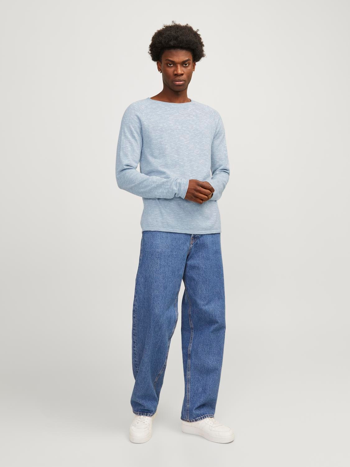 Jack & Jones Strickpullover »JJELINEN KNIT CREW NECK SN«