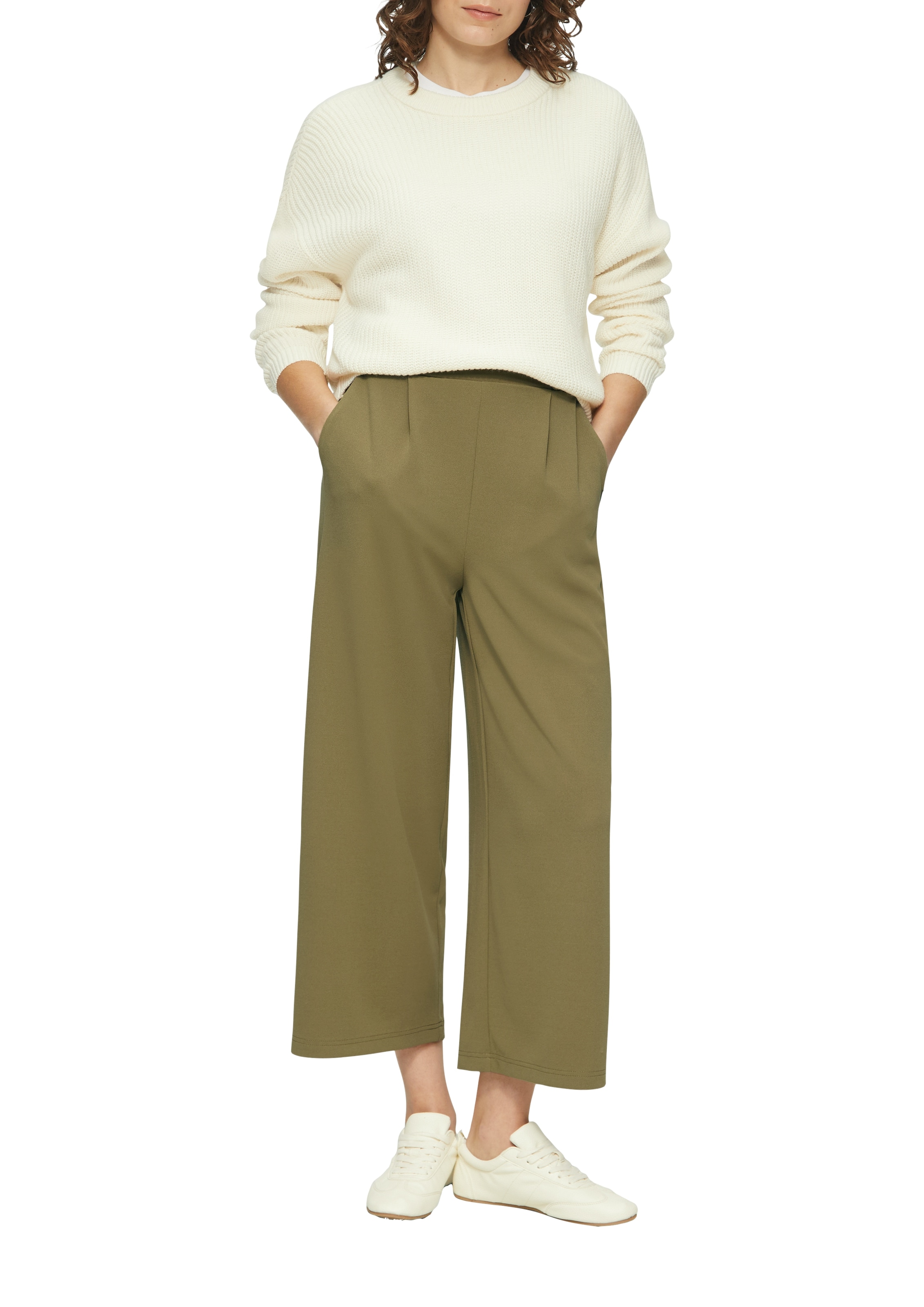 QS Culotte, mit Knopf-Design am Bund