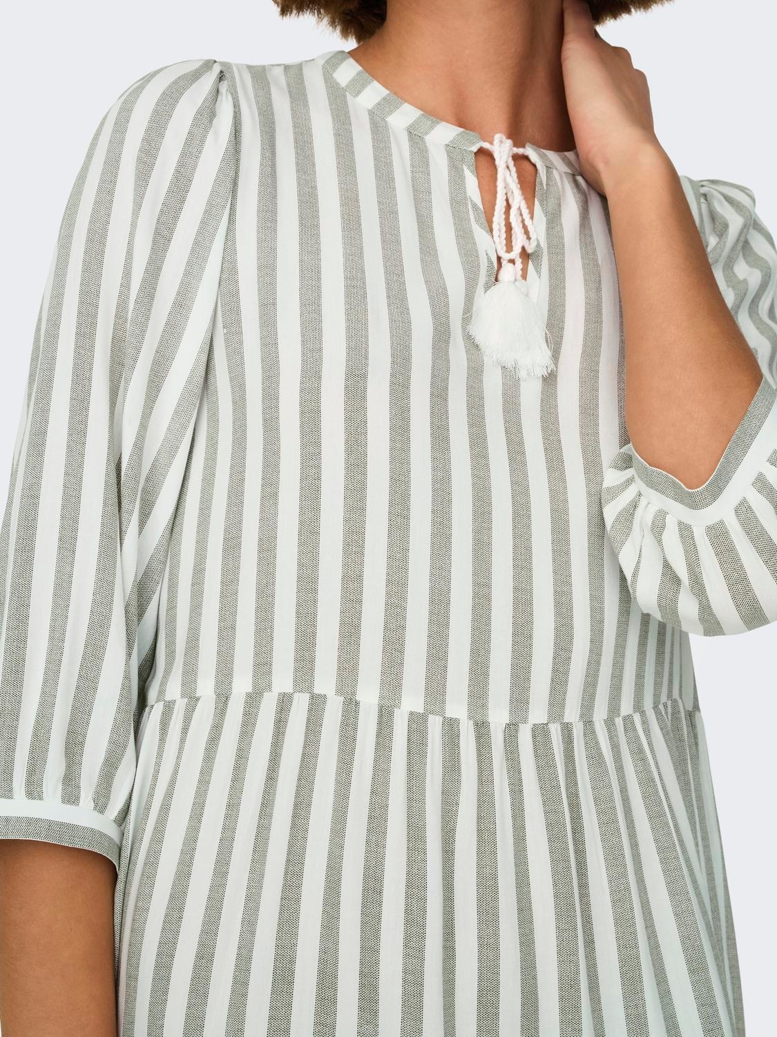 ONLY Tunikakleid »ONLKAYA 3/4 PUFF SHORT DRESS WVN NOOS«, mit Volant im Tunika Style