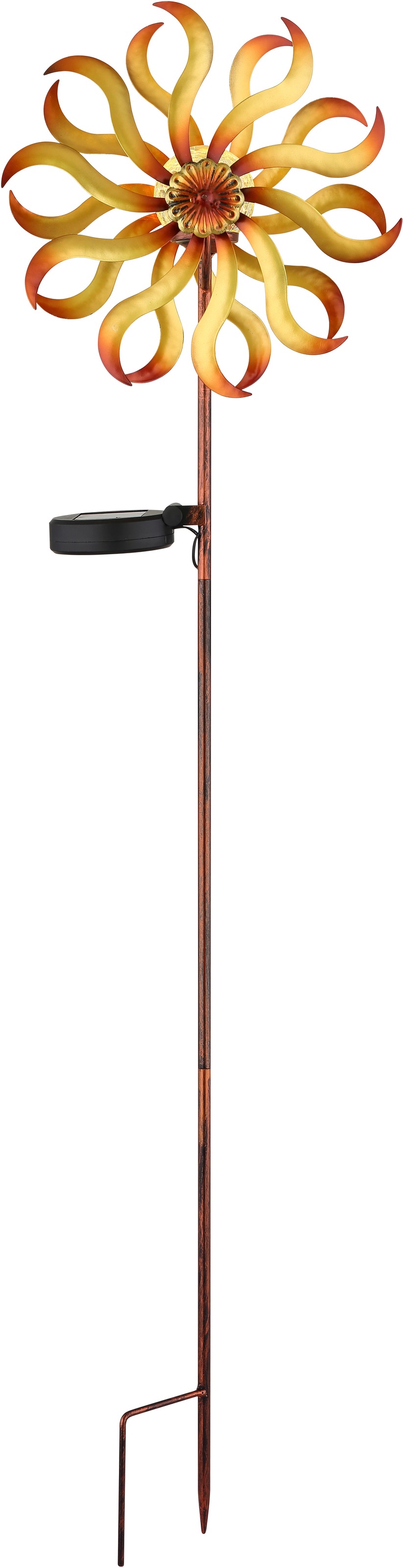 GLOBO LIGHTING LED Solarleuchte »SOLARLEUCHTE METALL GOLDFARBEN PATINIERT, günstig online kaufen