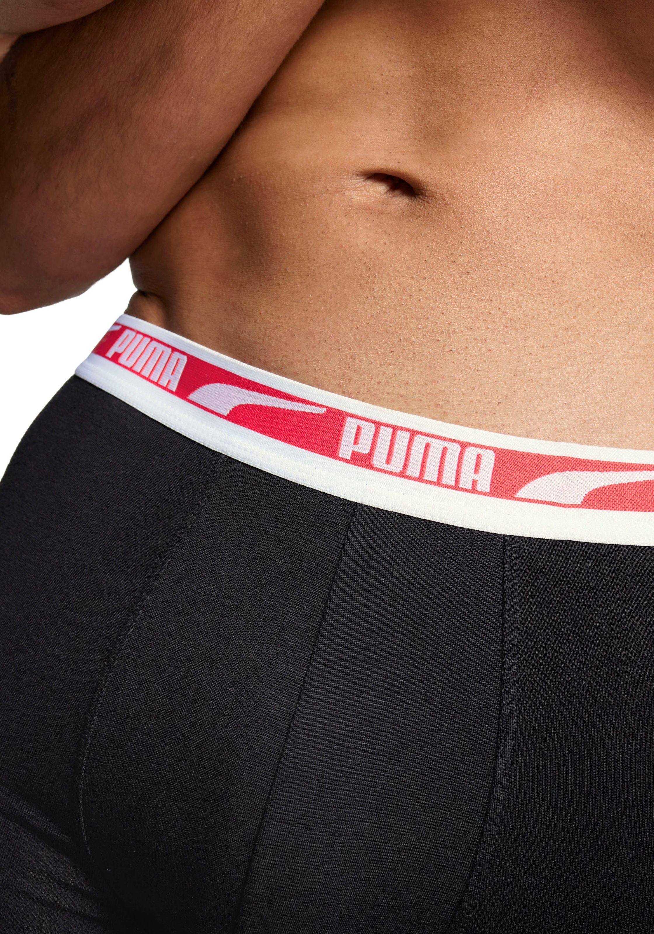 PUMA Boxershorts »MEN MULTI LOGO BOXER 2P«, (2er Pack), Komfortbund