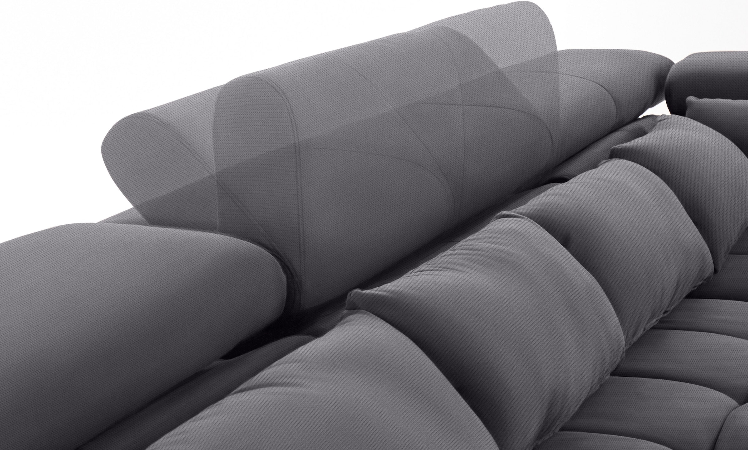 COTTA Wohnlandschaft »Orion U-Form«, mit Kopfteilverstellung & 6 Nierenkissen