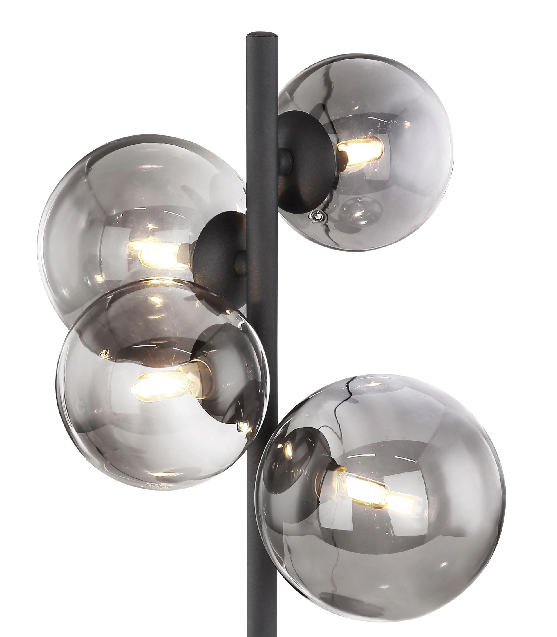 GLOBO LIGHTING LED Tischleuchte »RIHA«, 4 flammig, Leuchtmittel G9 | LED wechselbar, vier glatte Rauchkugeln
