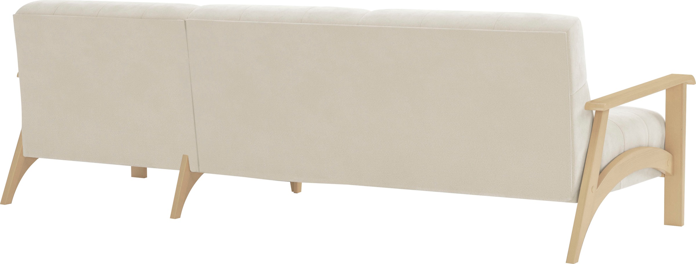 sit&more Ecksofa »Billund L-Form« Armlehnen aus Buchenholz in natur, verschiedene Bezüge und Farben