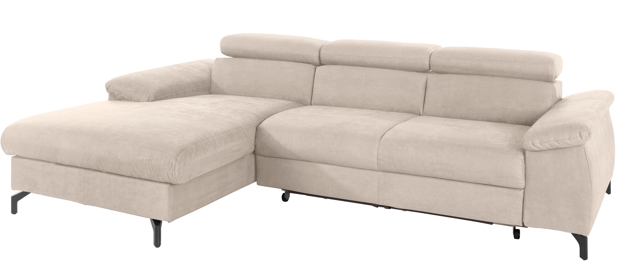 COTTA Ecksofa »Kitty L-Form, B: 242 cm«, mit Kopfteilverstellung, optional Bettfunktion & Bettkasten