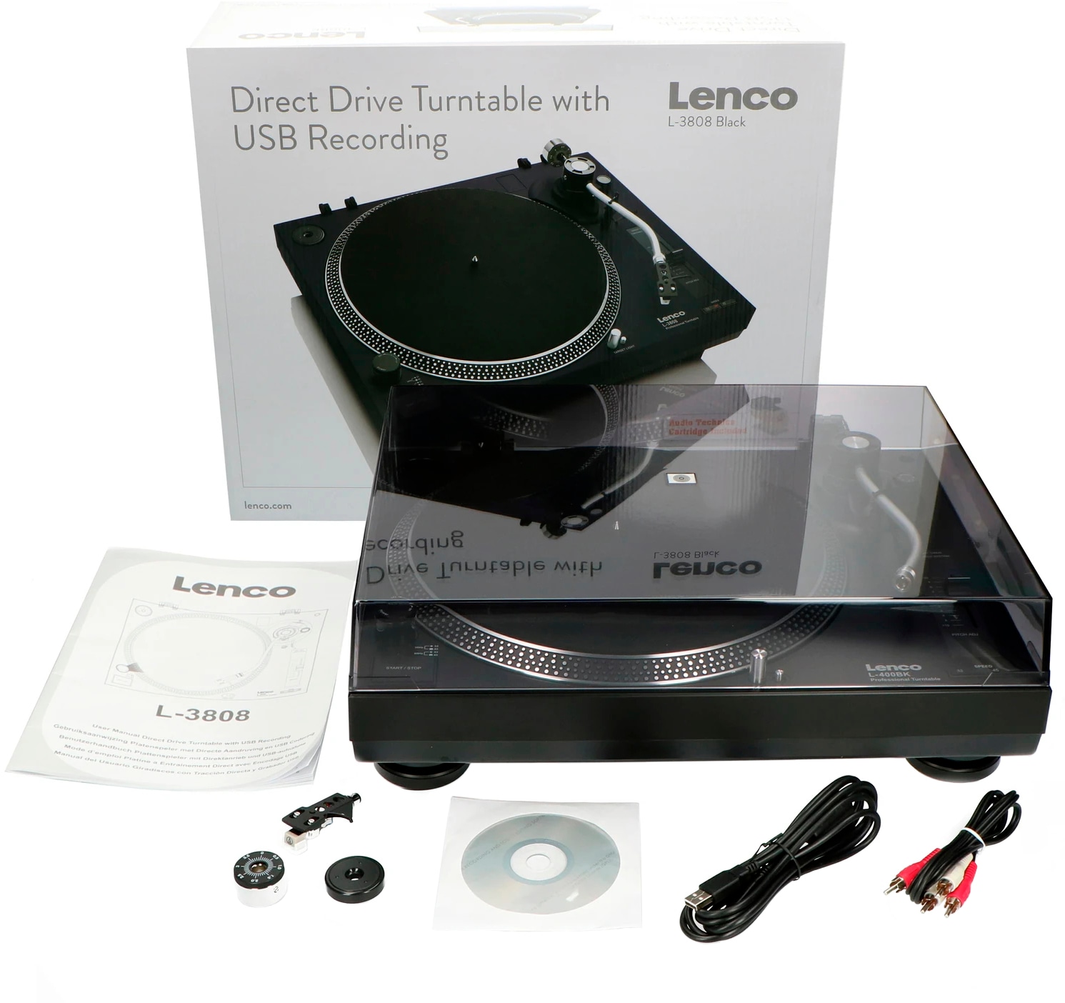 Lenco Plattenspieler »L-3808«, mit Direktantrieb auf Raten bestellen