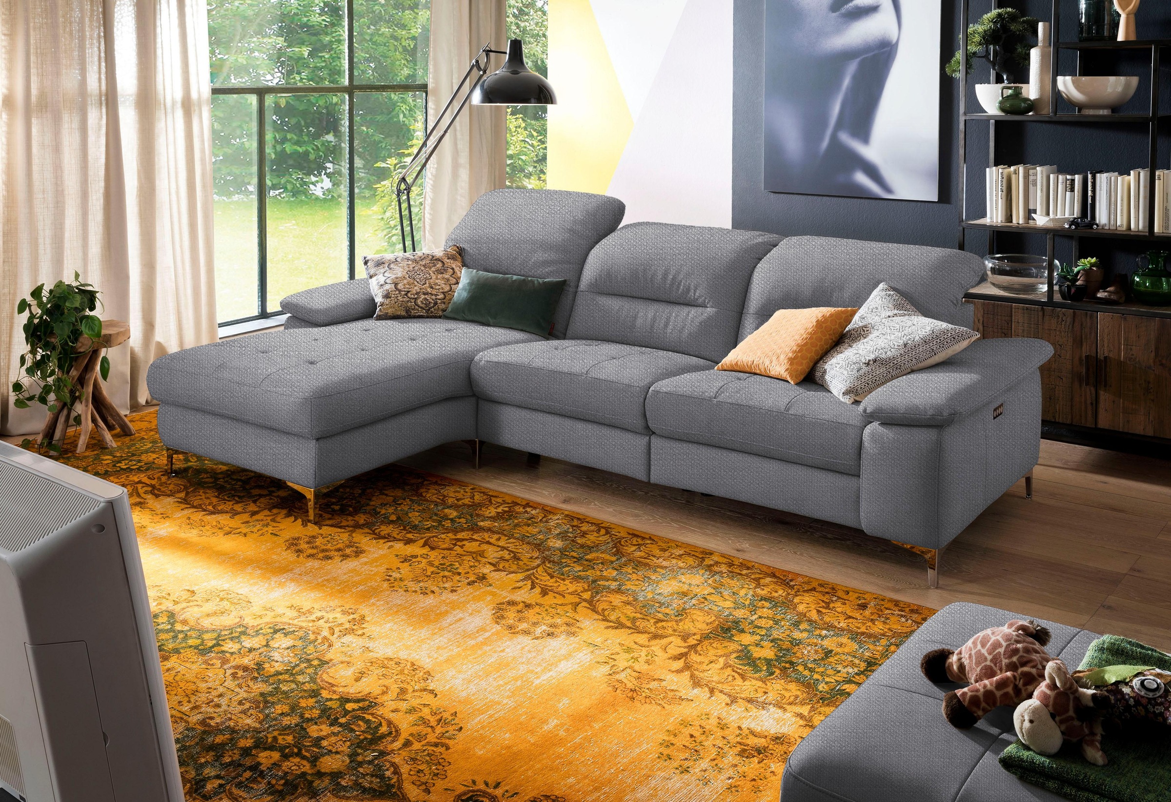 Home affaire Ecksofa »Basel L-Form« mit vollmotorischer Relaxfunktion und m günstig online kaufen