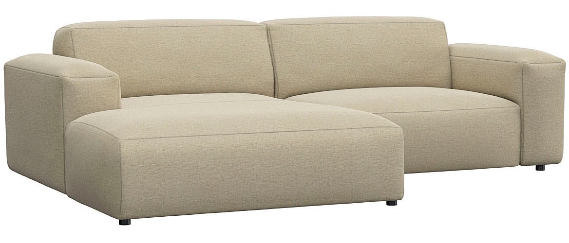 FLEXLUX Ecksofa »Lucera Chaislongue rechts oder links, L-Form, bequem«, modern & anschmiegsam, Kaltschaum, Stahl-Wellenunterfederung