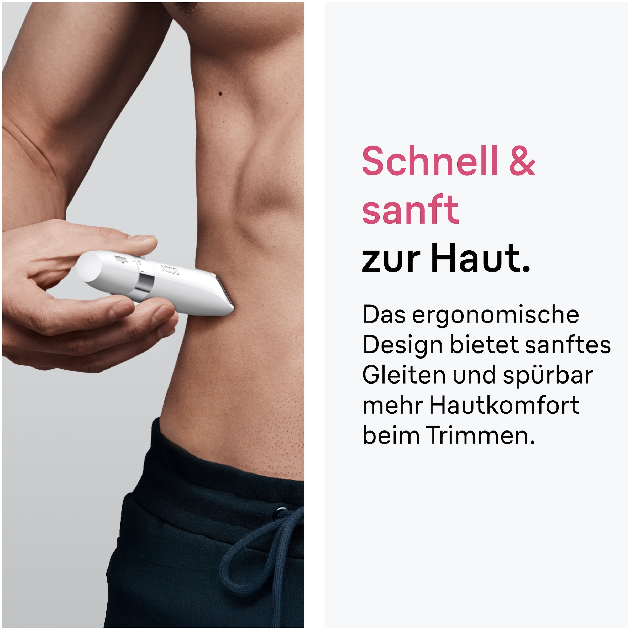 Braun Elektrokörperrasierer »BS1000« 1 Stk. Aufsätze Körpertrimmer zum einfachen Trimmen & Formen, + 1 Extra, BS1000, Weiß