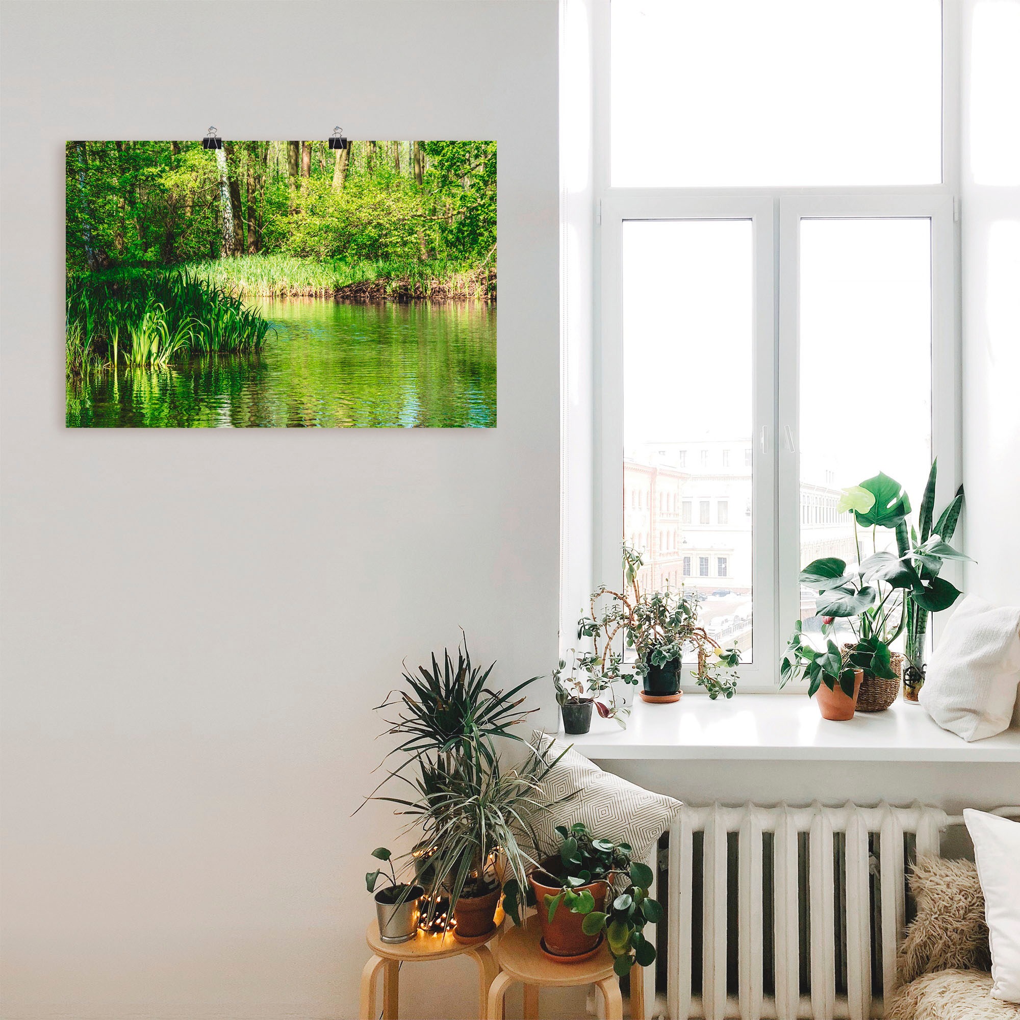 Artland Poster »Landschaft im Spreewald bei Lübbenau II«, Wald, (1 St.), als Alubild, Leinwandbild, Wandaufkleber oder Poster in versch. Größen