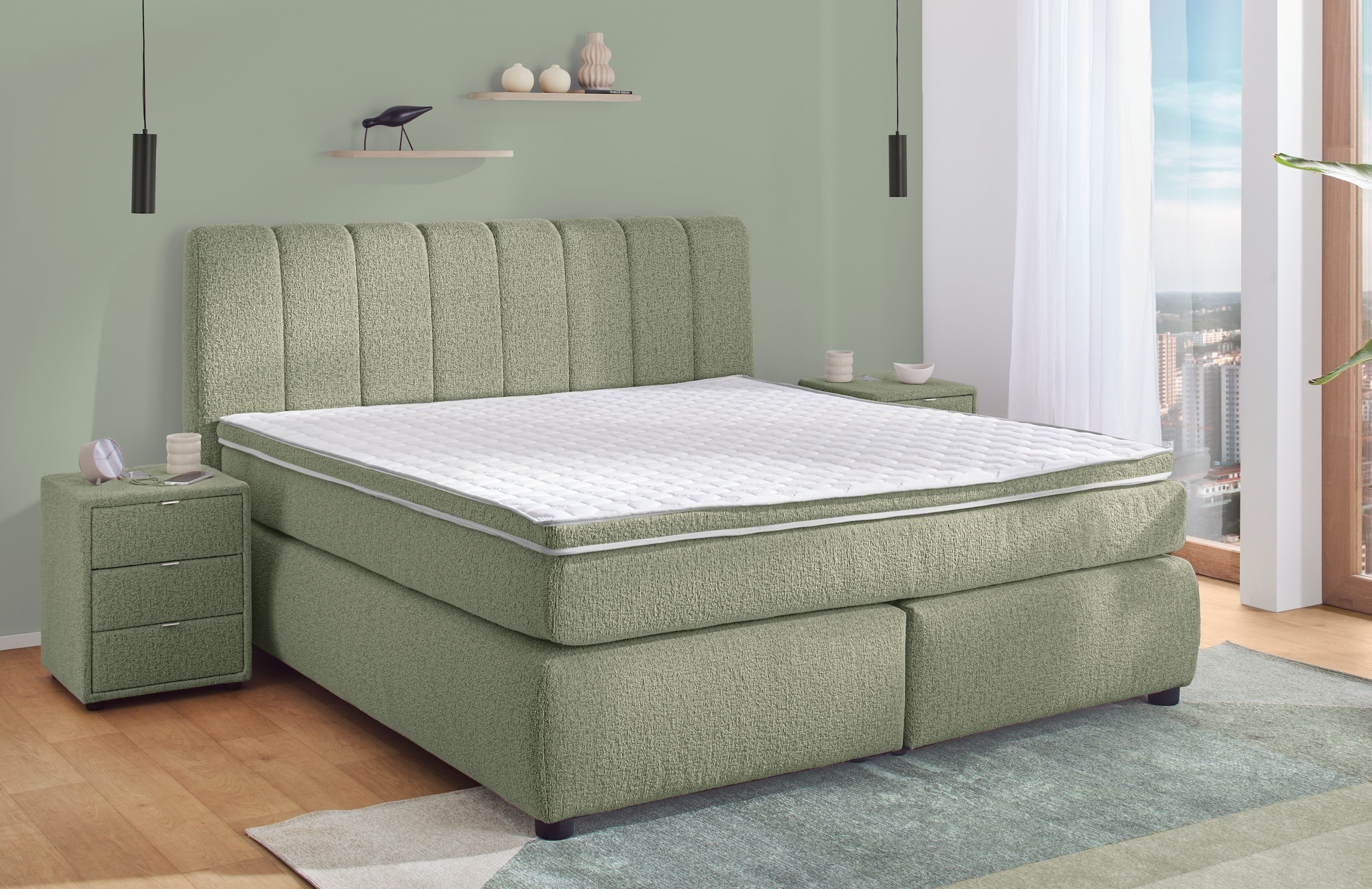 Jockenhöfer Gruppe Boxspringbett »Tilda, wahlweise mit oder ohne Bettkasten« inkl. 7-Zonen-TTFK-Matratze, Kaltschaumtopper, 180x200cm