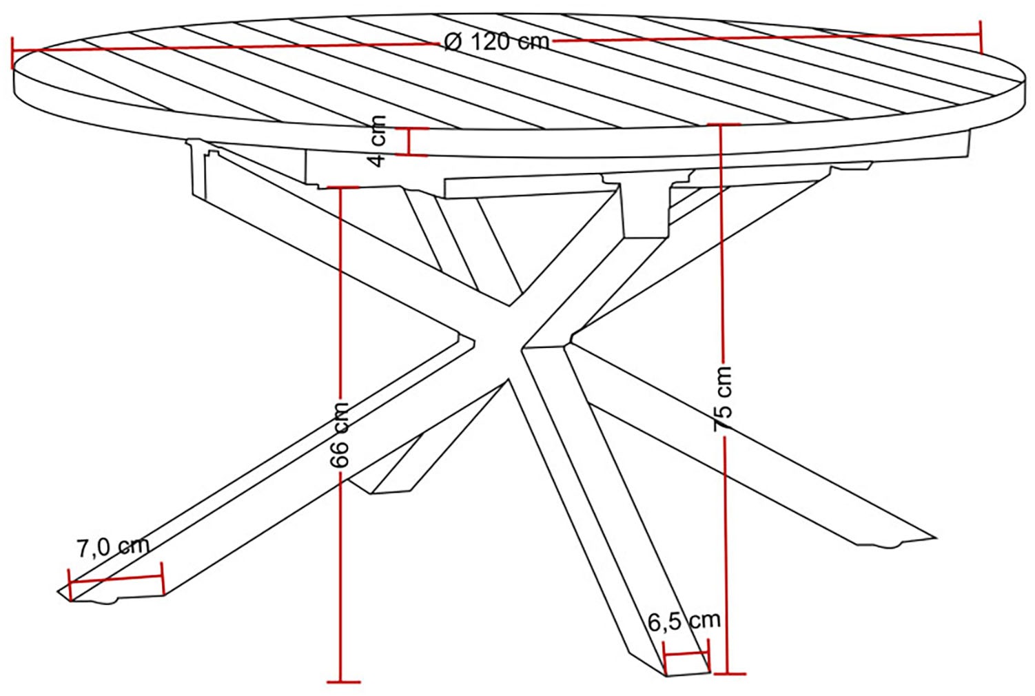 Destiny Garten-Essgruppe »COMO ARONA Essgruppe 4 Se + Tisch Ø120/170 cm« Set,  Tisch ausziehbar