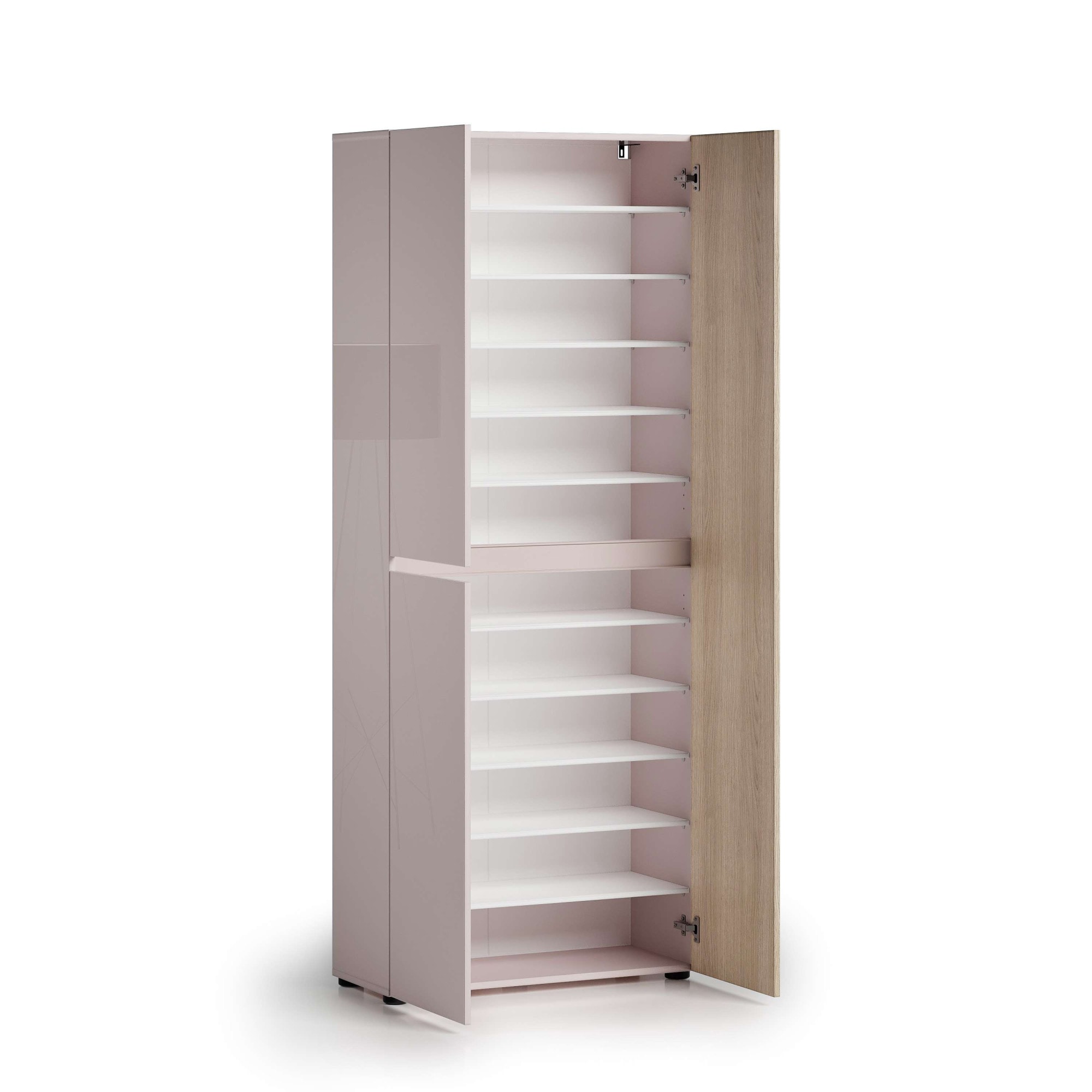 INOSIGN Schuhschrank »LADY, Schuhkommode,Schuhmöbel,Schuhablage,Schuhregal« 10 Einlegeböden,12 Fächer,ca. 36 Paar Schuhe-Maße: B/T/H:80x34x200 cm