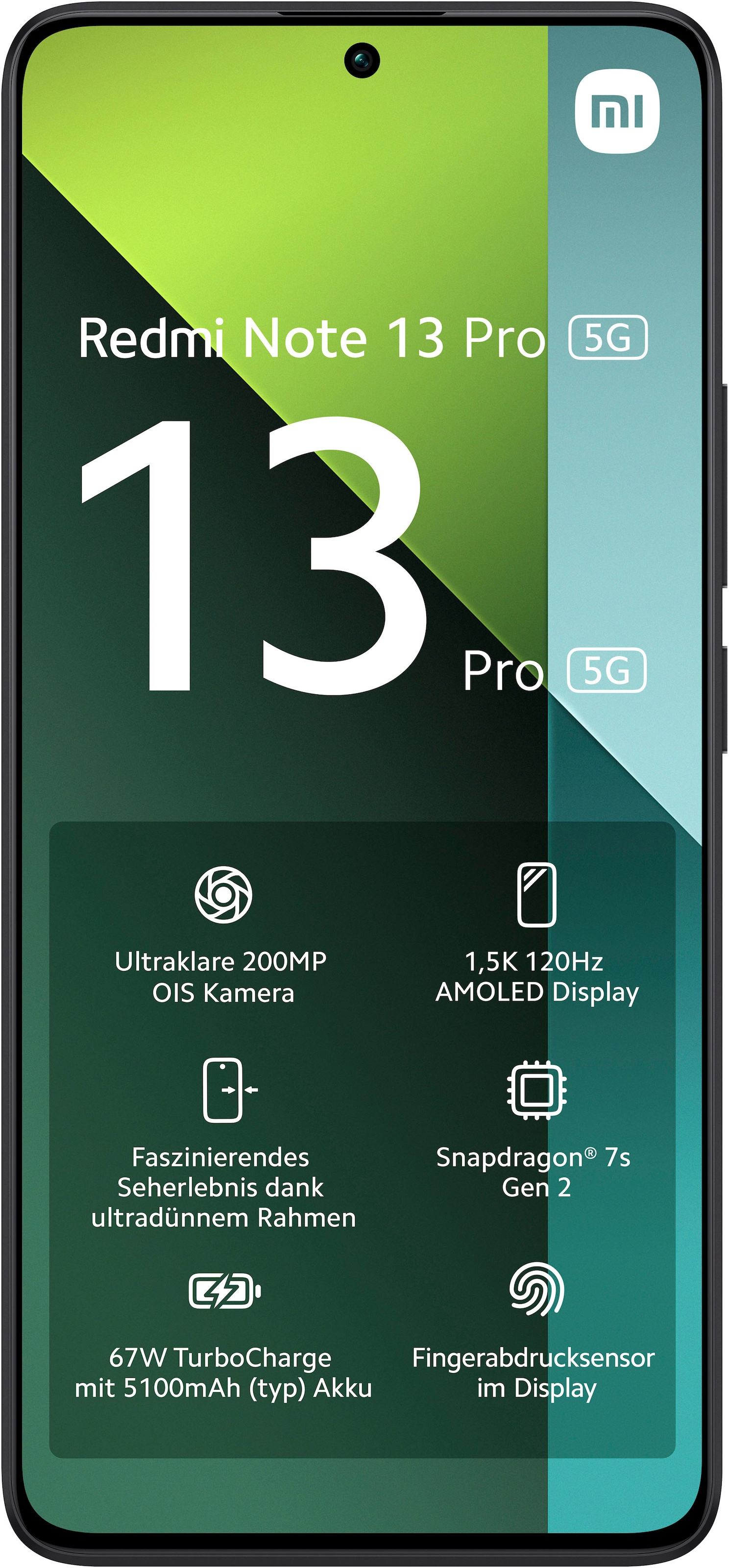 2. Bild von Xiaomi Smartphone »Redmi Note 13 Pro 5G 8+256GB«, Midnight Black, 16,94 cm/6,67 Zoll, 200 MP Kamera