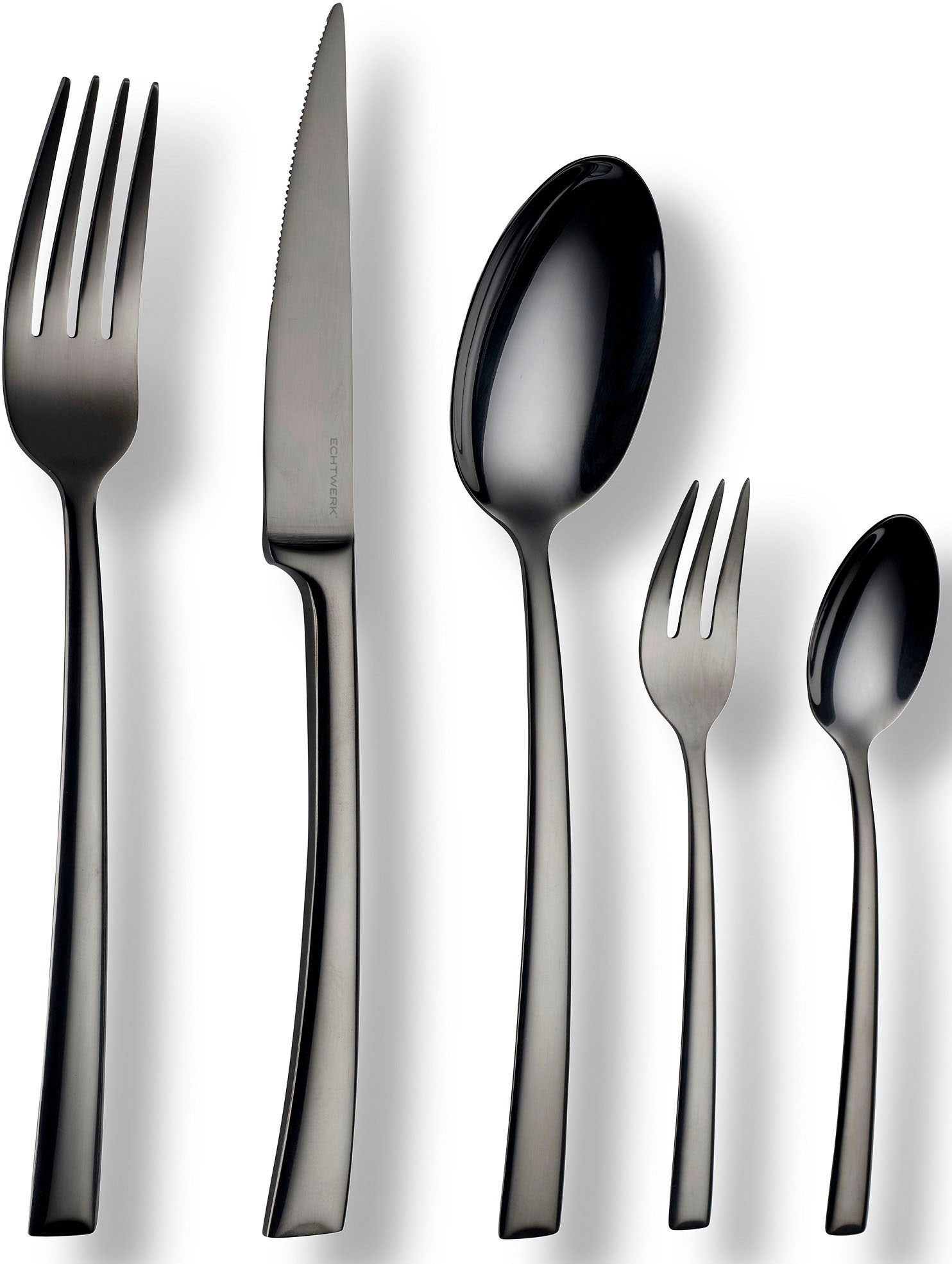 ECHTWERK Besteck-Set »Avenlino Shiny« hochglänzend, inkl. Aufbewahrungs-Kassette schwarz 0