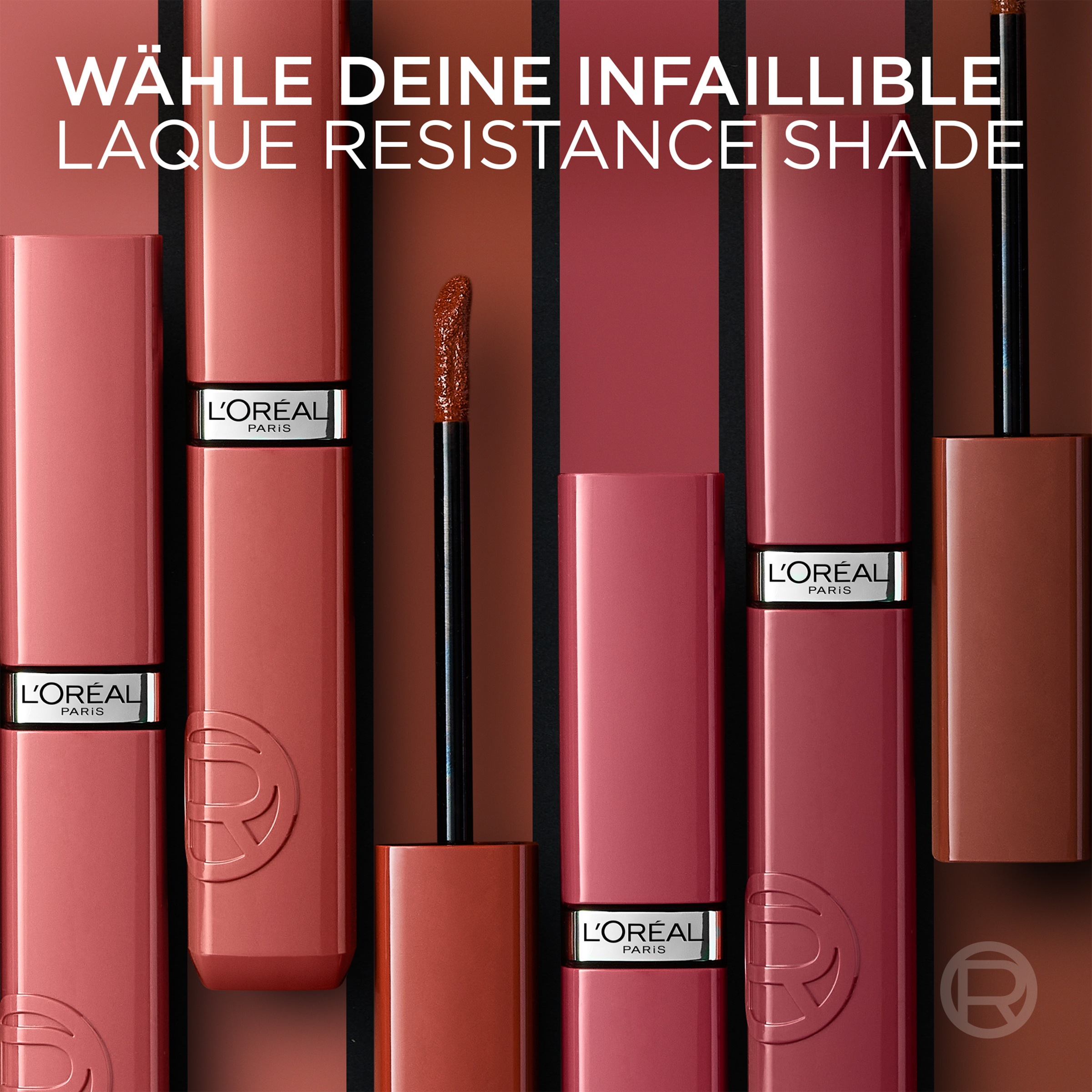 L'ORÉAL PARIS Lippenstift »INFAILLIBLE LAQUE RESISTANCE 16H« für langanhaltenden Glanz und intensive Feuchtigkeit