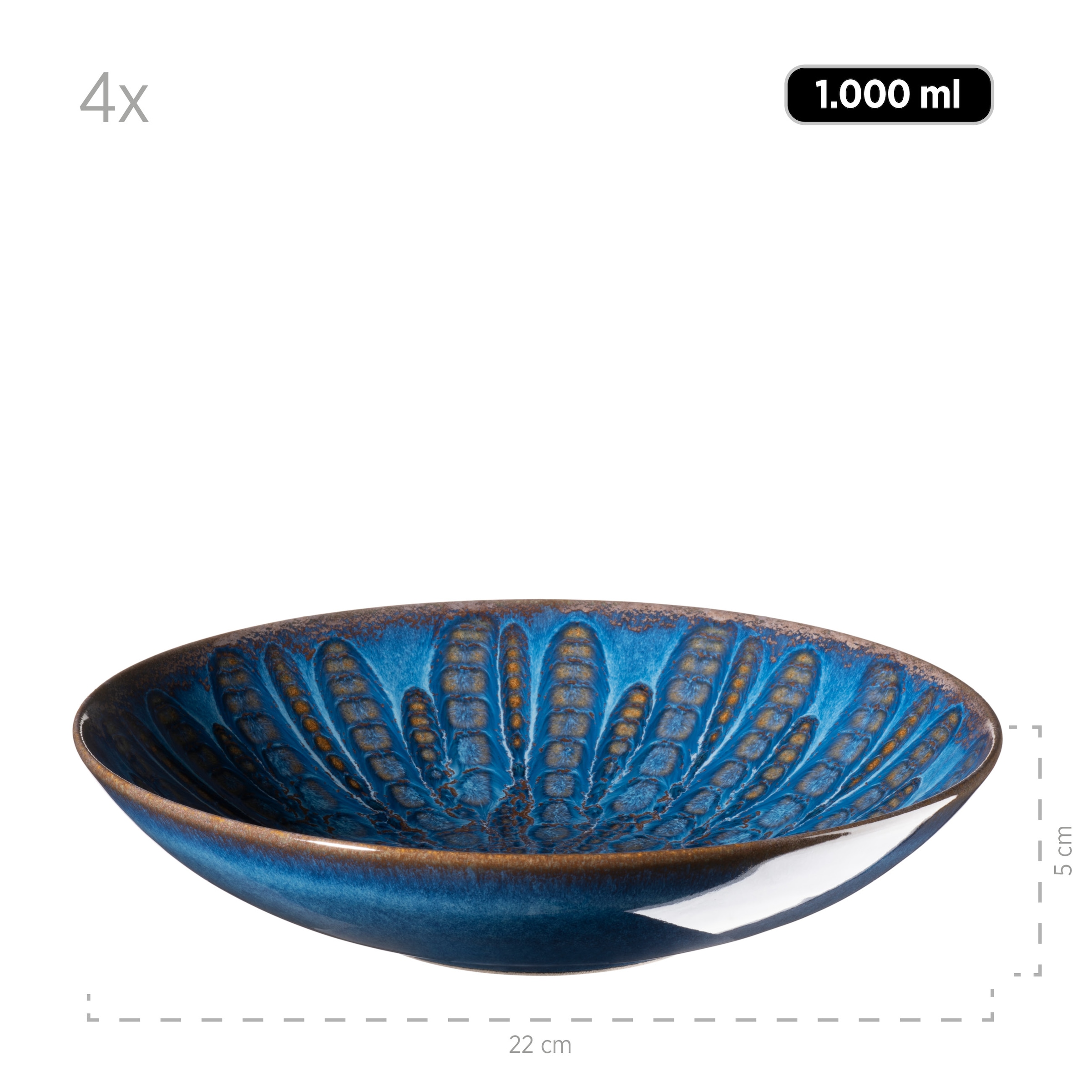 MÄSER Tafelservice »AQUAMARINE, Geschirr-Set, Steinzeug«