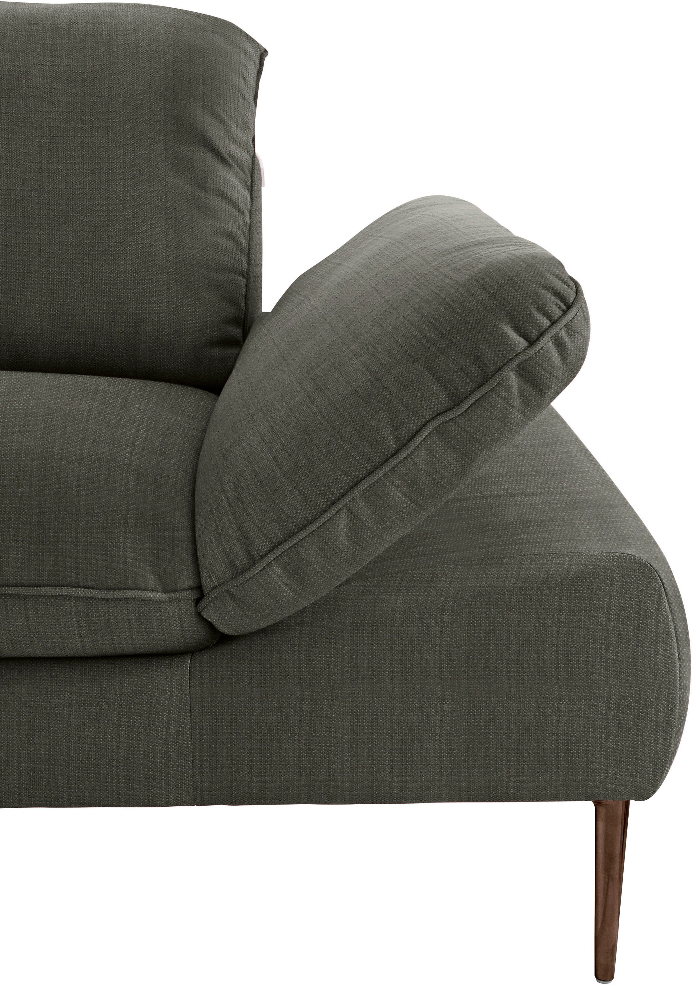 W.SCHILLIG Ecksofa »enjoy&MORE, Designsofa, bequem, zeitlos und elegant, L-Form«, Sitztiefenverstellung, Füße bronze pulverbeschichtet, Breite 310 cm