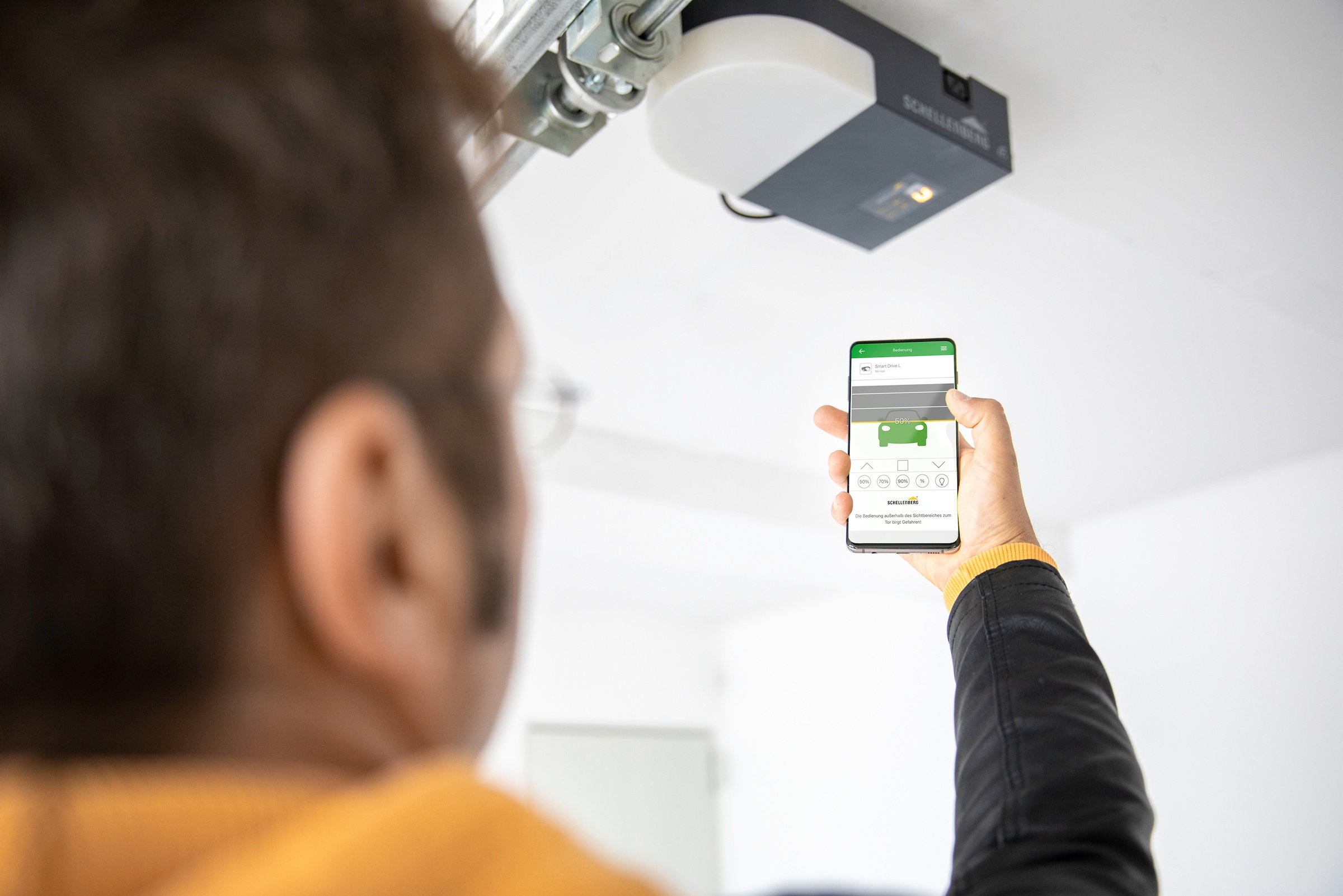 SCHELLENBERG Garagentorantrieb »Smart Drive M, smarter Funk-Antrieb für Tore bis 8 m²«, (1 tlg.), Torantriebe inkl. Zubehör