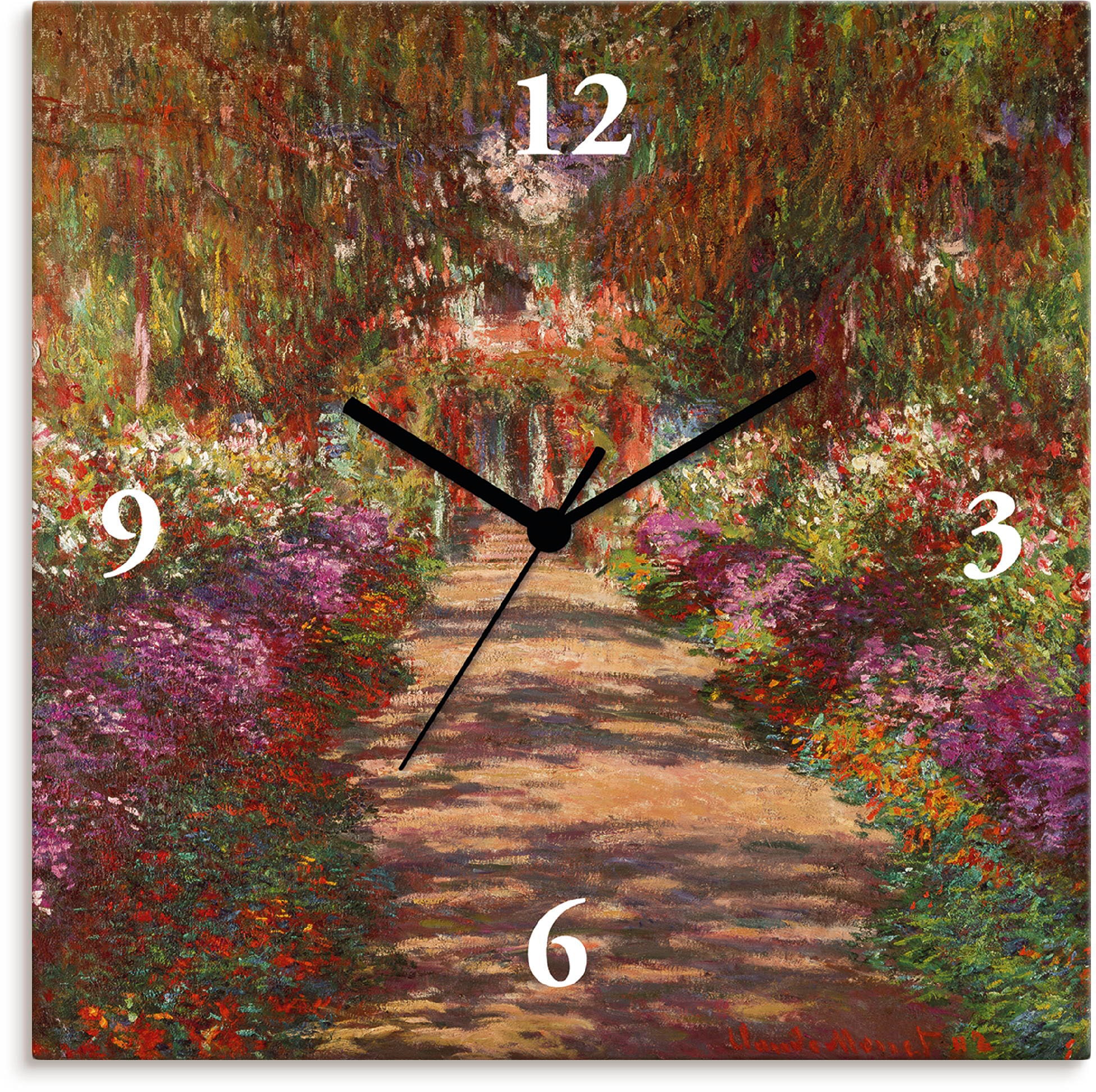 Artland Wanduhr »Weg in Monets Garten in Giverny. 1902«, wahlweise mit Quar günstig online kaufen