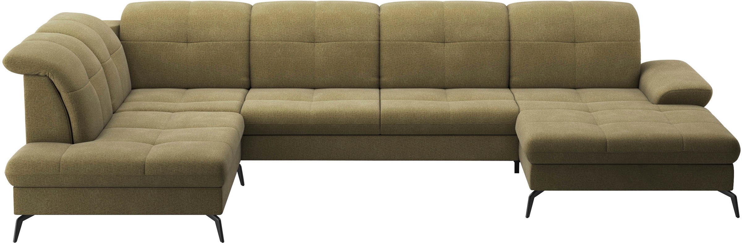 sit&more Wohnlandschaft »Amica, U-Form, inkl. Sitztiefenverstellung und Armteilverstellung«, wahlweise mit Kopfteilverstellung, Bettfunktion und Bettkasten