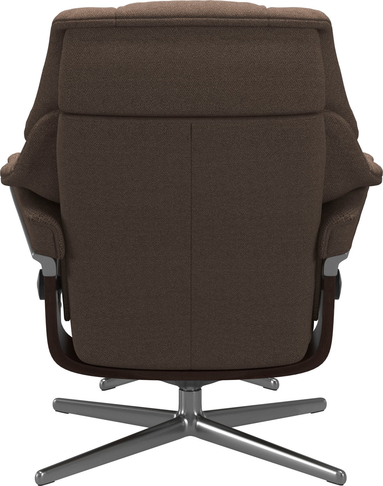Stressless® Relaxsessel »Reno«, (Set, Relaxsessel mit Hocker), mit Hocker, mit Cross Base, Größe S, M & L, Holzakzent Braun