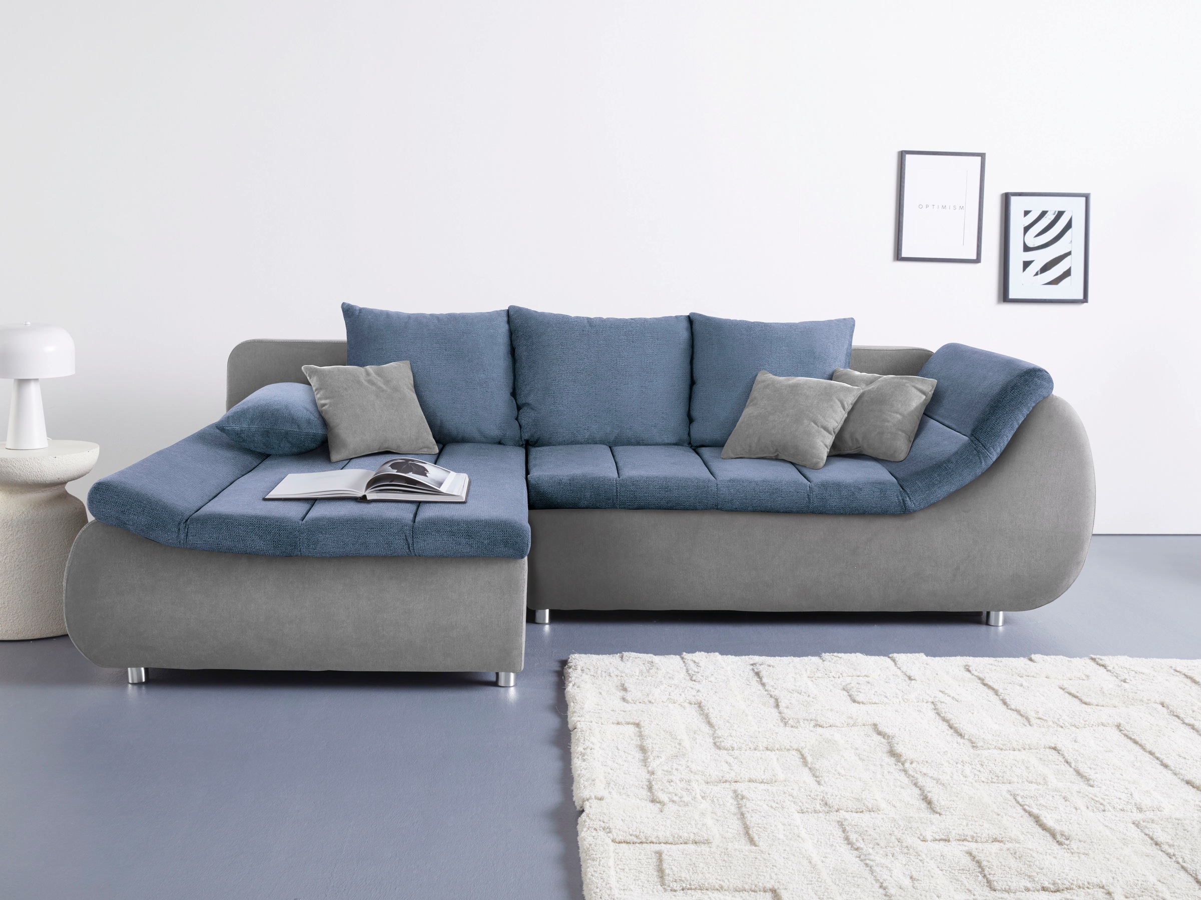 INOSIGN Ecksofa »Imola, elegant und modern, aktuelle Steppung im Sitz, bequ günstig online kaufen