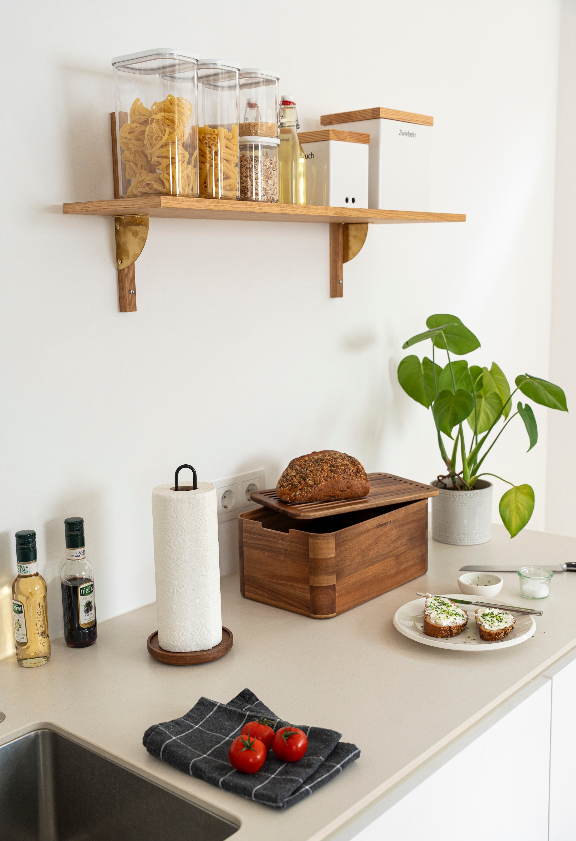 Continenta Küchenrollenhalter »Akazie, Ø 14 x 31,6 cm«