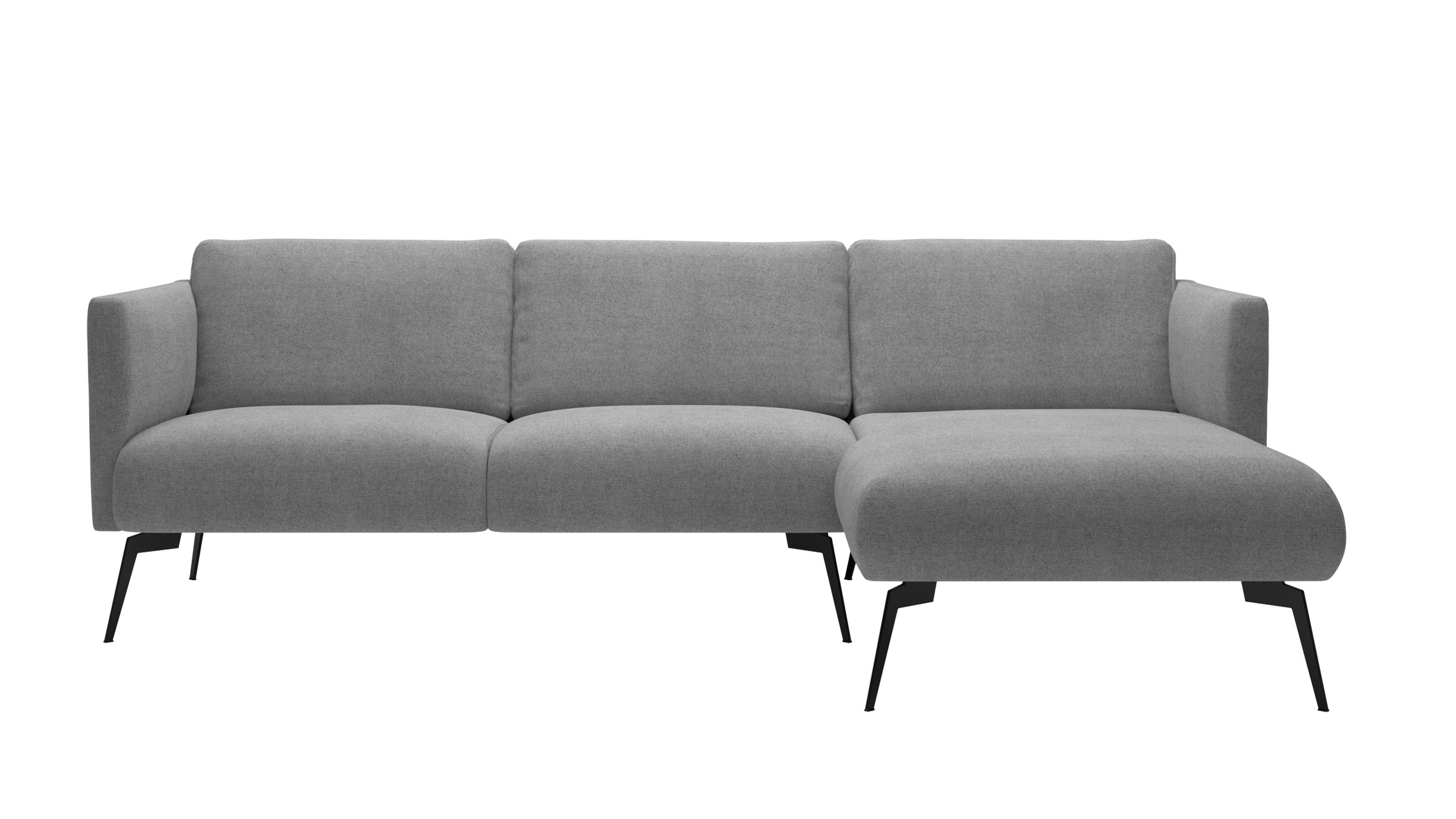 andas Ecksofa "Horna, L-Form,", mit schwarzen Metallbeinen günstig online kaufen