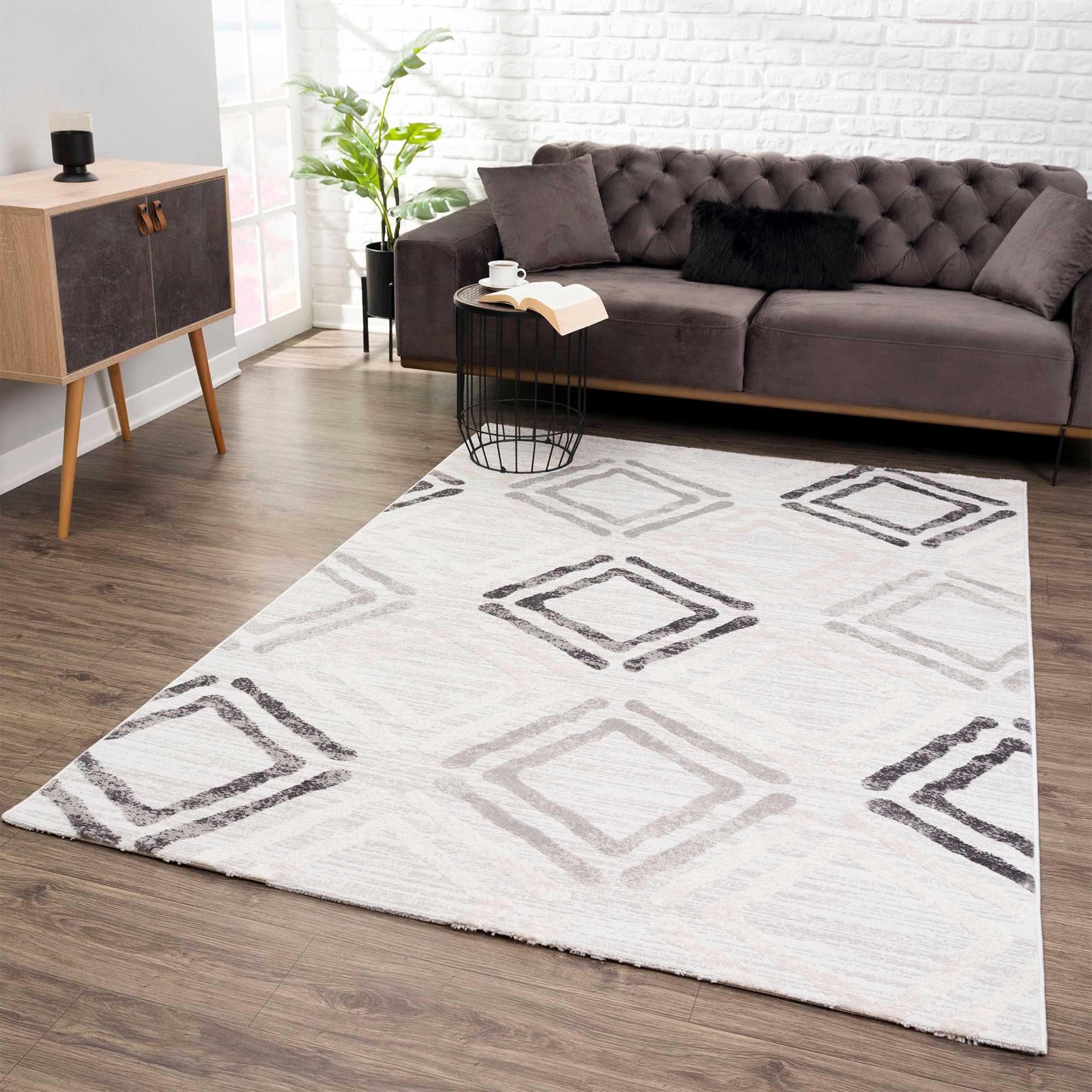 Sanat Teppich »Evra 7005«, rechteckig, 22 mm Höhe, Wohnzimmer, Kurzflor, mo günstig online kaufen