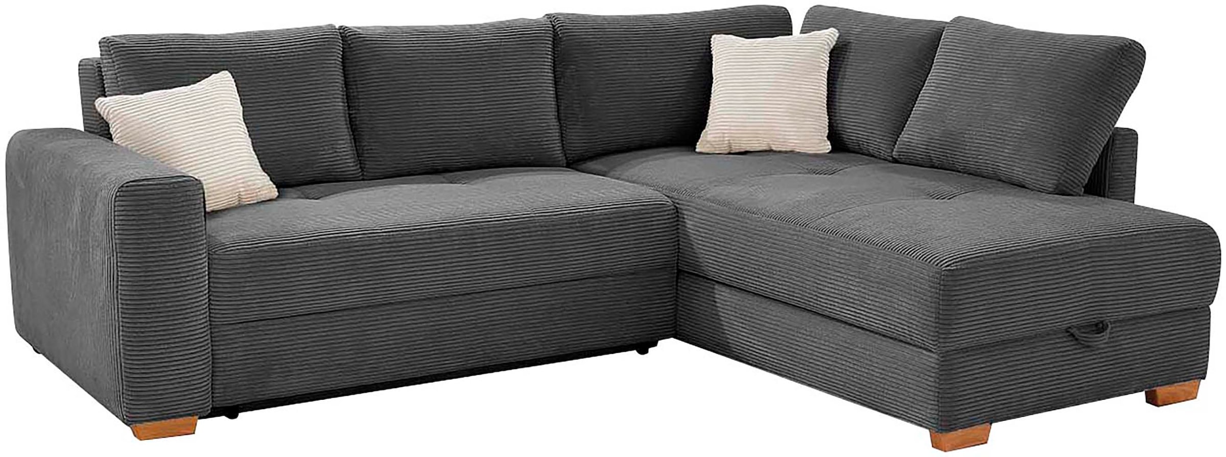 Jockenhöfer Gruppe Ecksofa »Sunset, Dauerschlafsofa mit«, Tonnentaschen-Federkern, 5cm Kaltschaumtopper, flexible montierbar