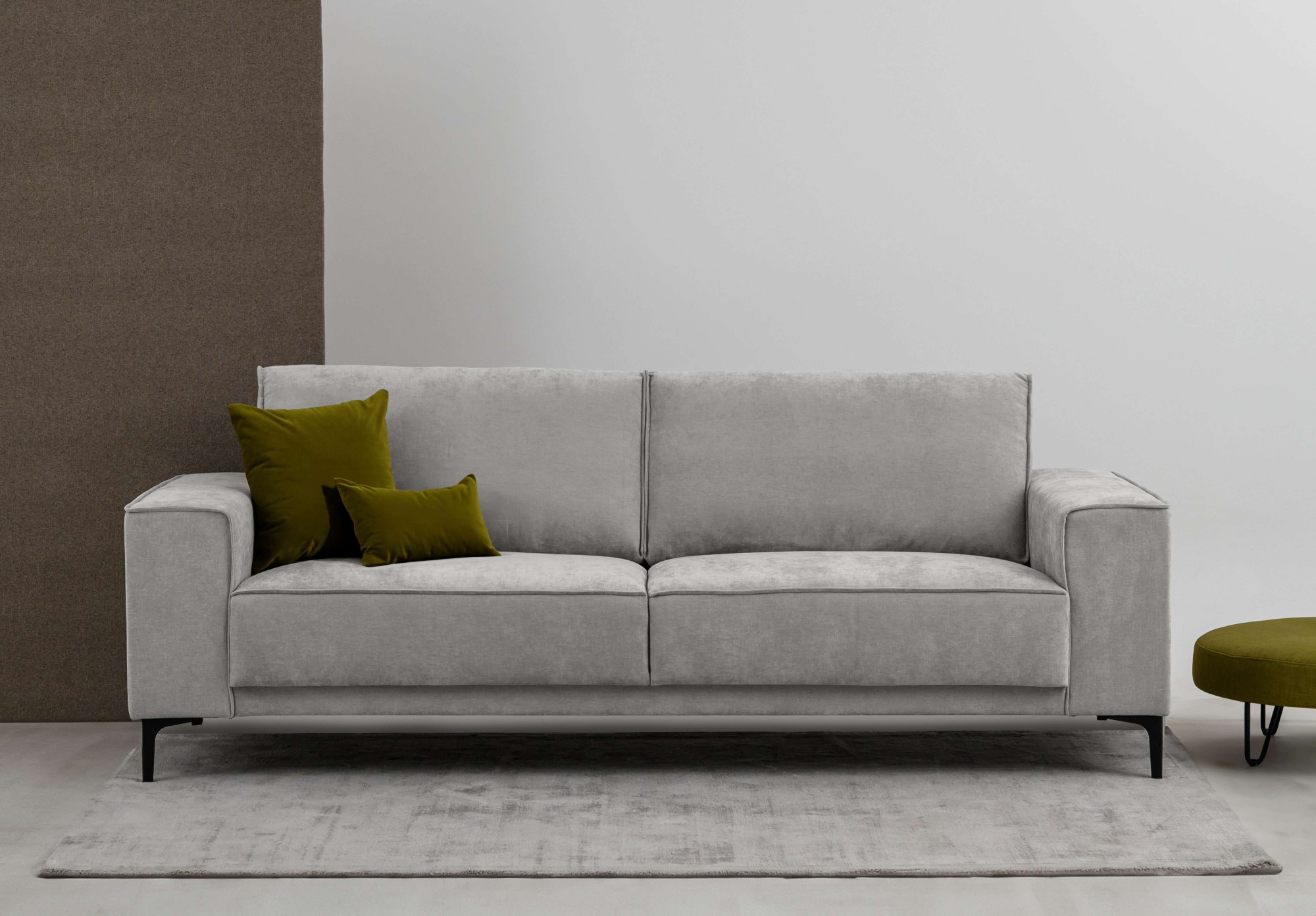 Places of Style 3-Sitzer »3er Sofa Oland, Struktur, Flachgewebe, Luxus-Micr günstig online kaufen