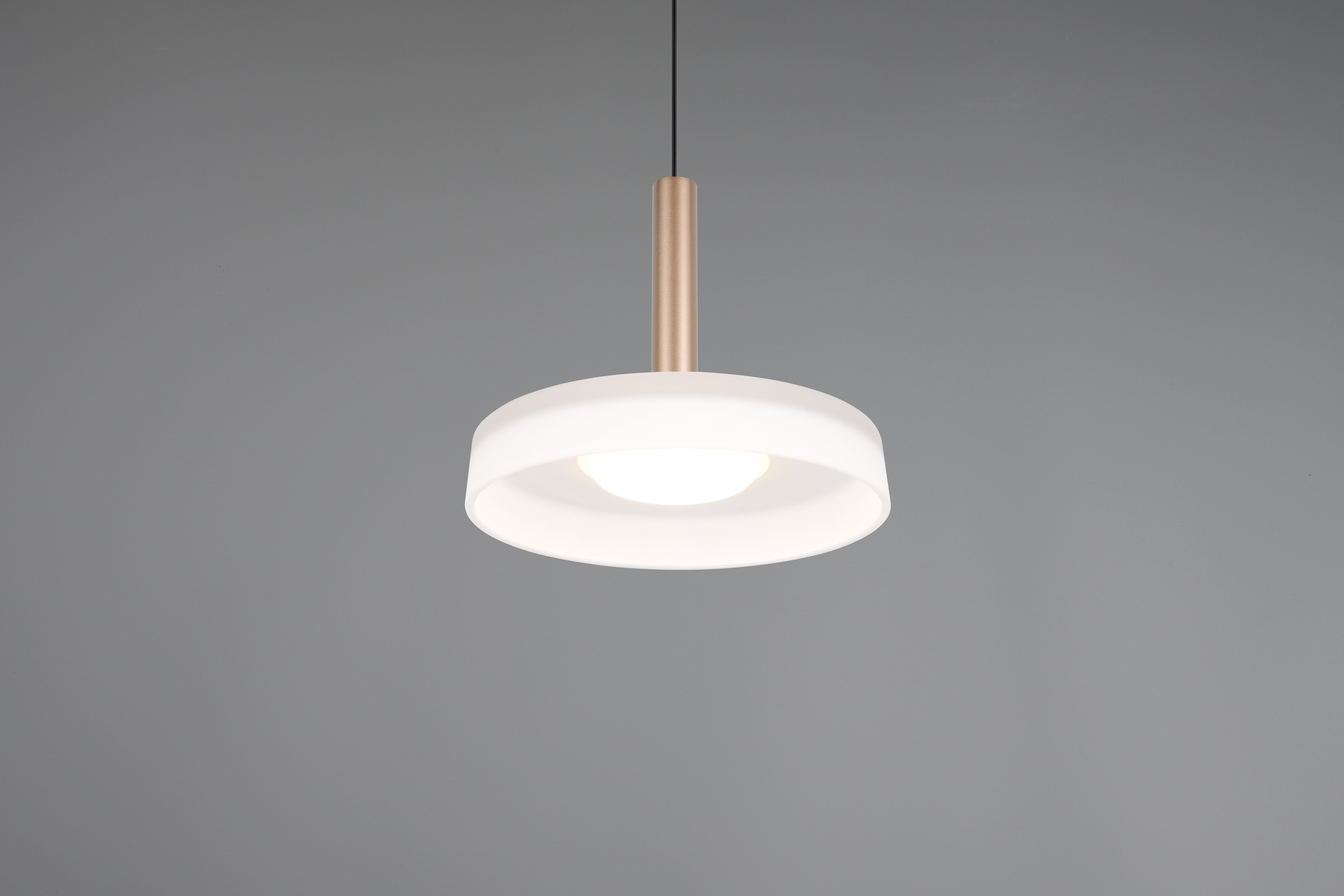 TRIO Leuchten LED Pendelleuchte »CELESTE dimmbare LED Hängelampe aus Metall und Glas, 10W 1100 Lumen«, 1 flammig, Leuchtmittel LED-Board | LED fest integriert, einfach höhenverstellbar von 50-200 cm, Ø 22cm, 3-Stufen Dimmfunktion