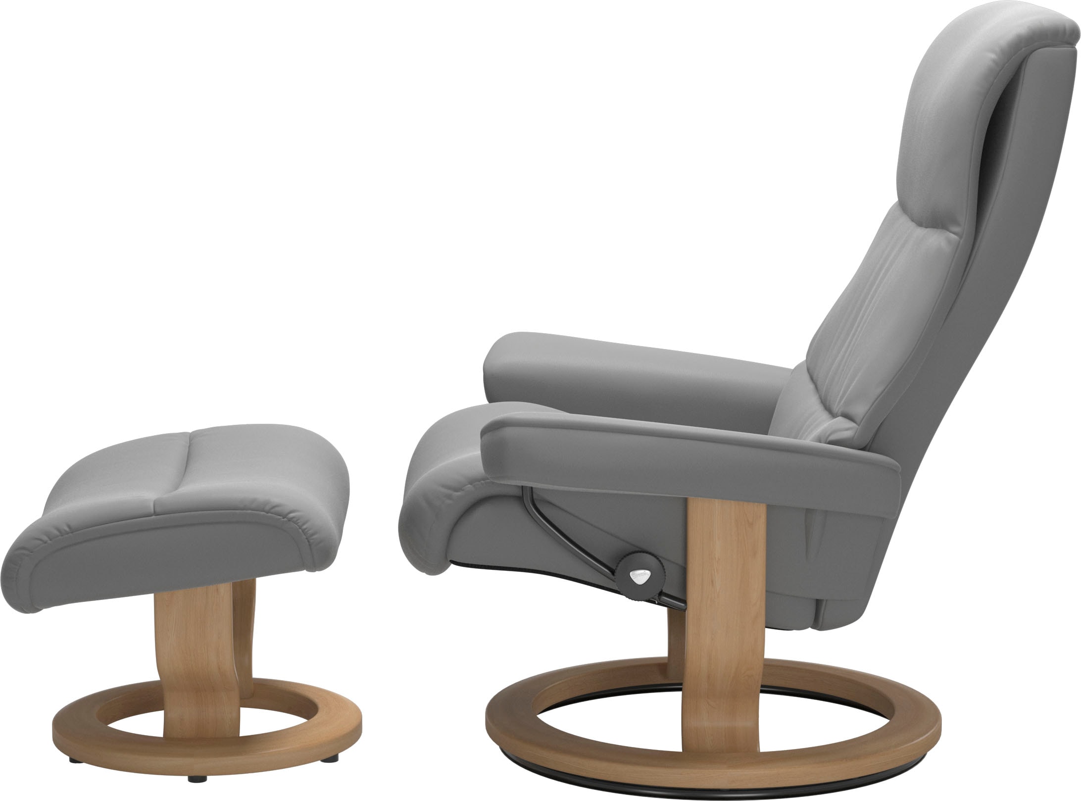 Stressless® Relaxsessel »View«, (Set, Relaxsessel mit Hocker), mit Classic Base, Größe S,Gestell Eiche
